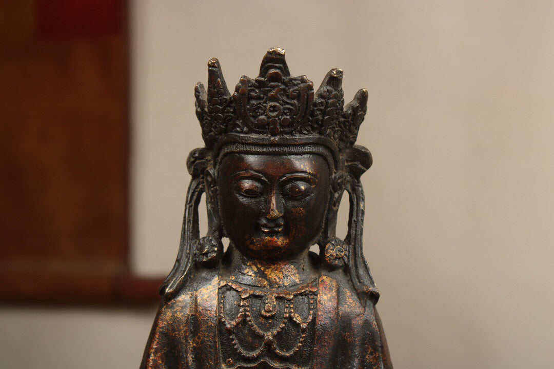 Chinese antique pure copper Buddha statue