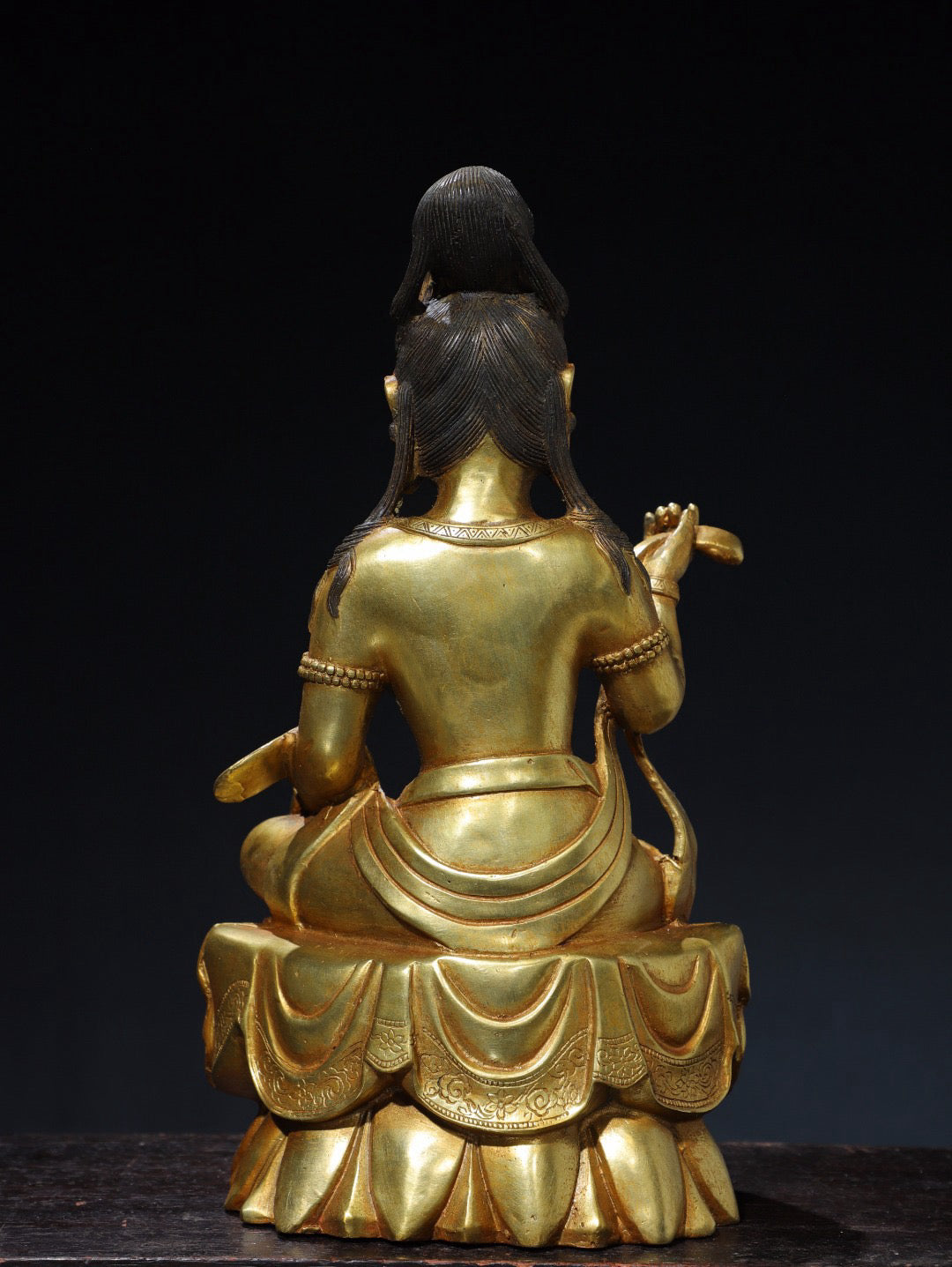 Chinese antique pure copper statue of the free Guanyin Buddha