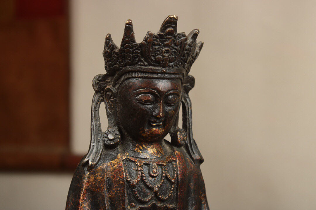 Chinese antique pure copper Buddha statue
