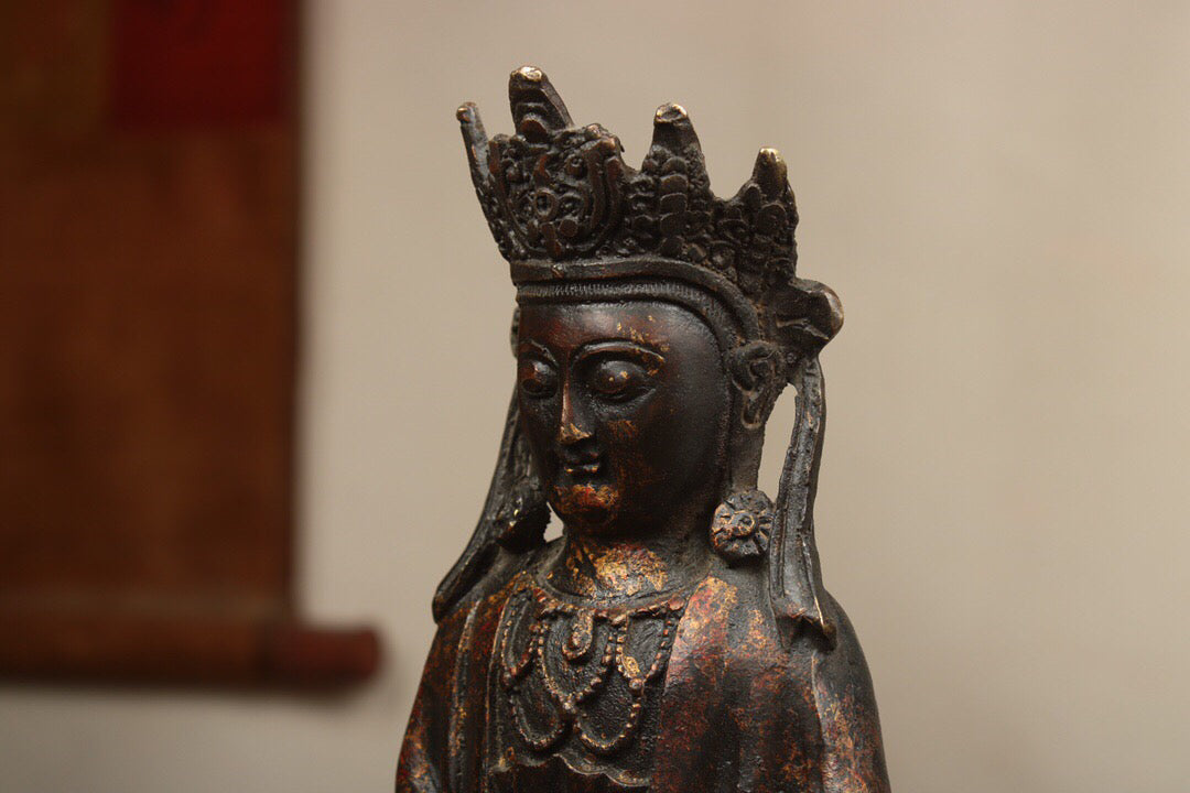 Chinese antique pure copper Buddha statue