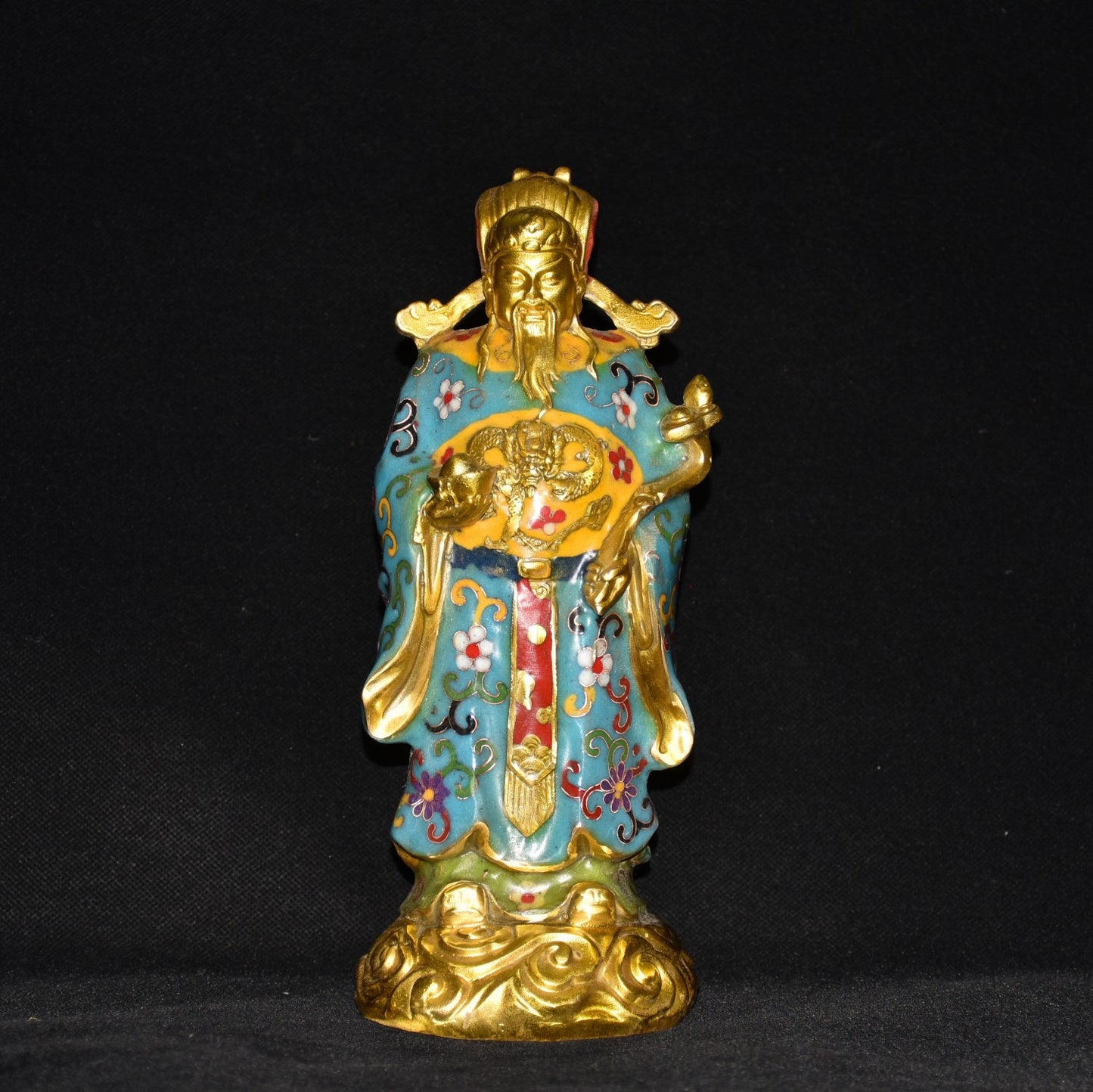 Pure copper cloisonn é God of Wealth ornament