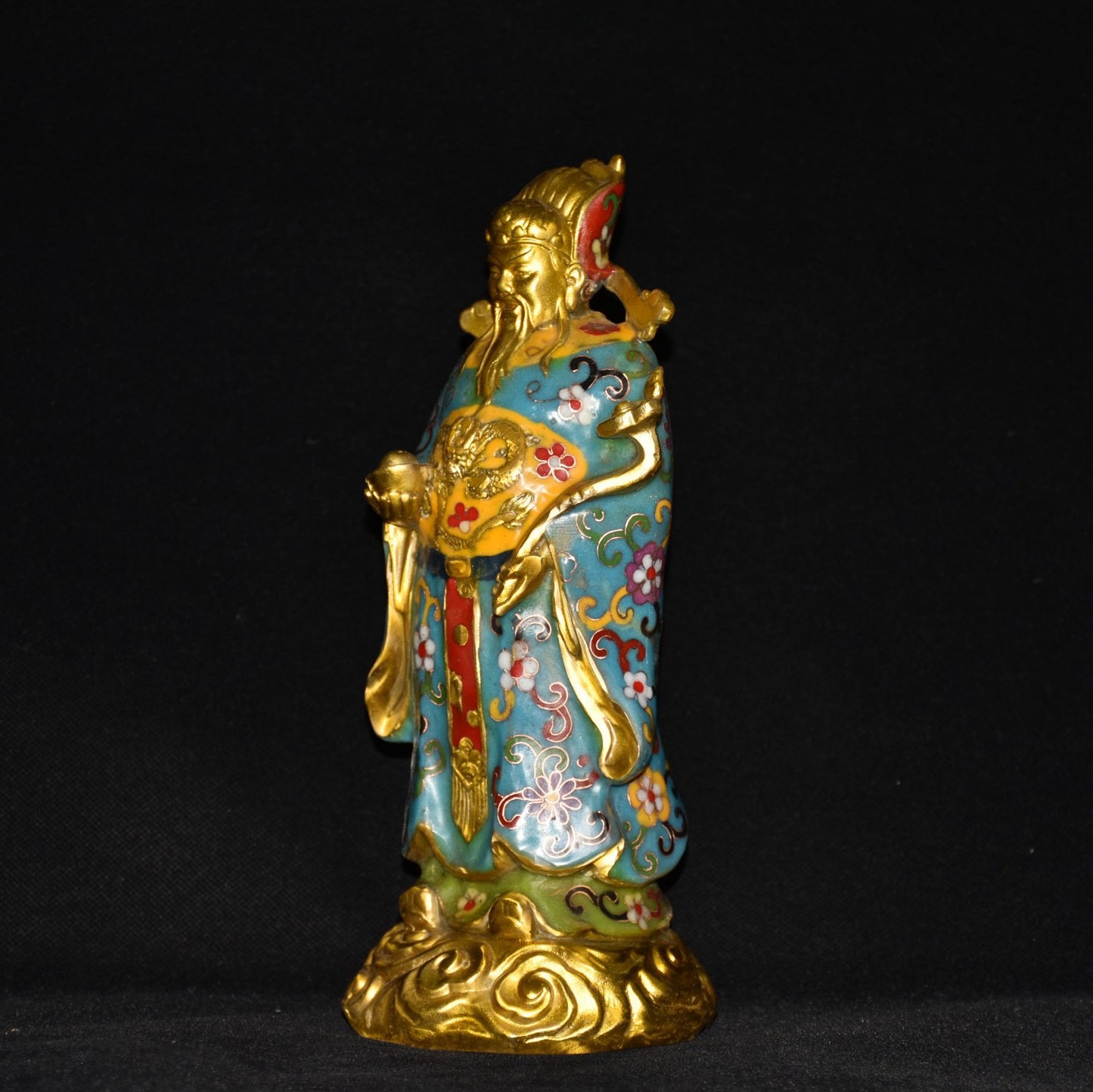 Pure copper cloisonn é God of Wealth ornament