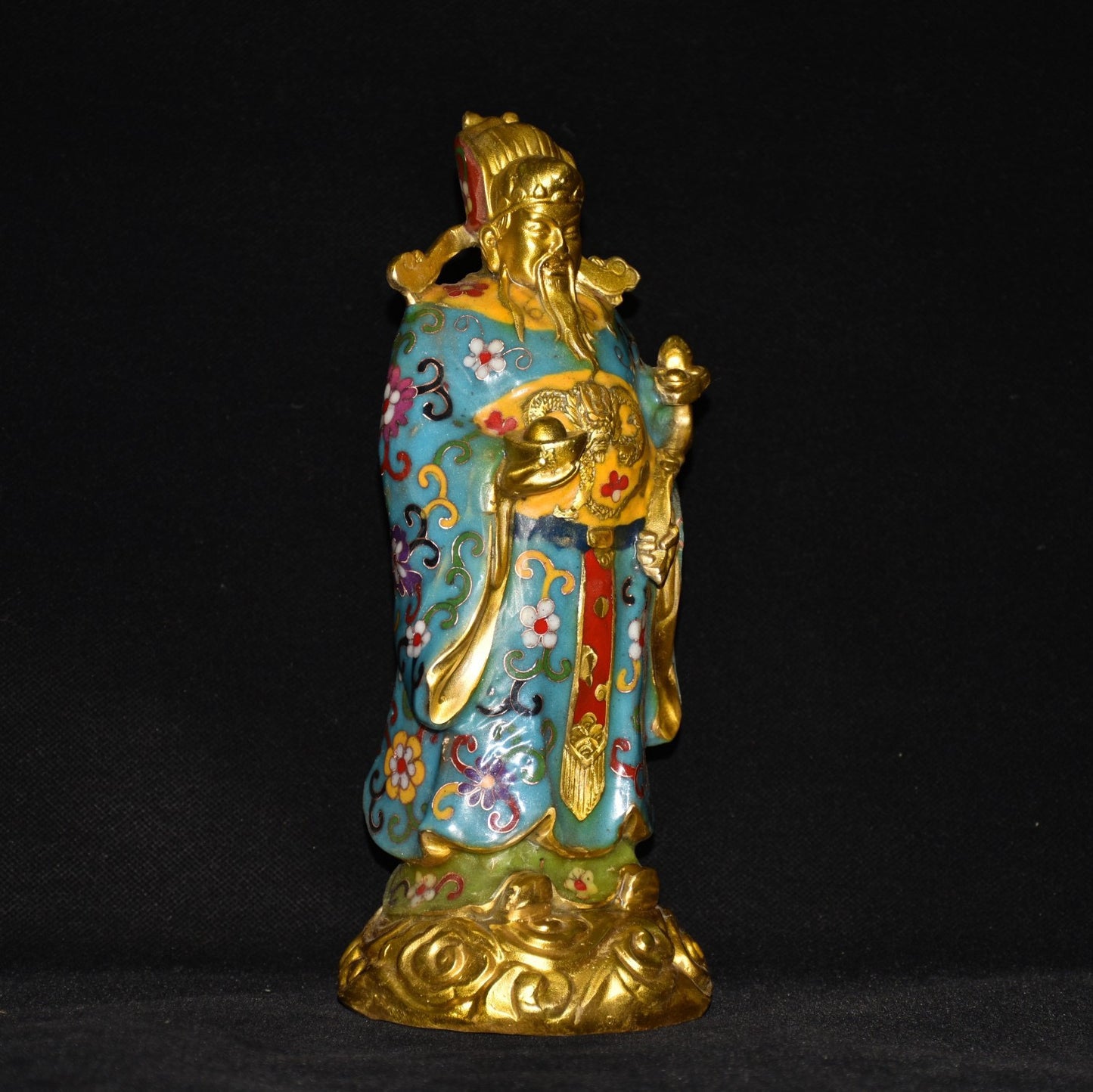 Pure copper cloisonn é God of Wealth ornament