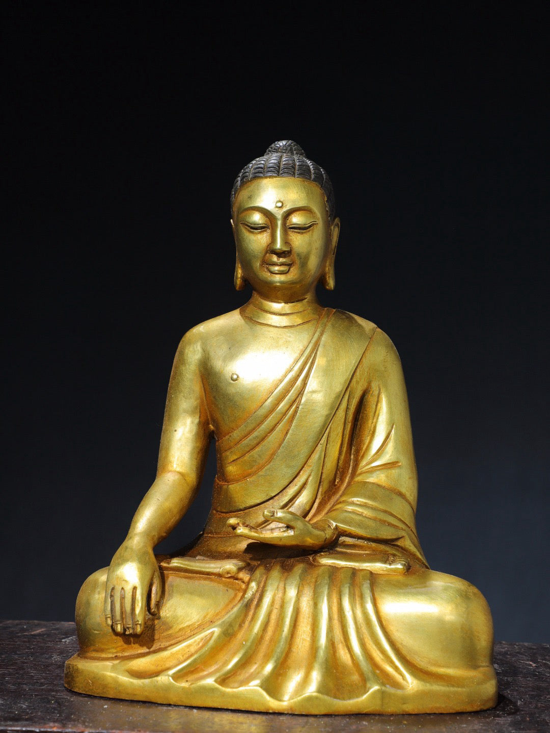 Chinese antique pure copper statue of the Great Sun Buddha