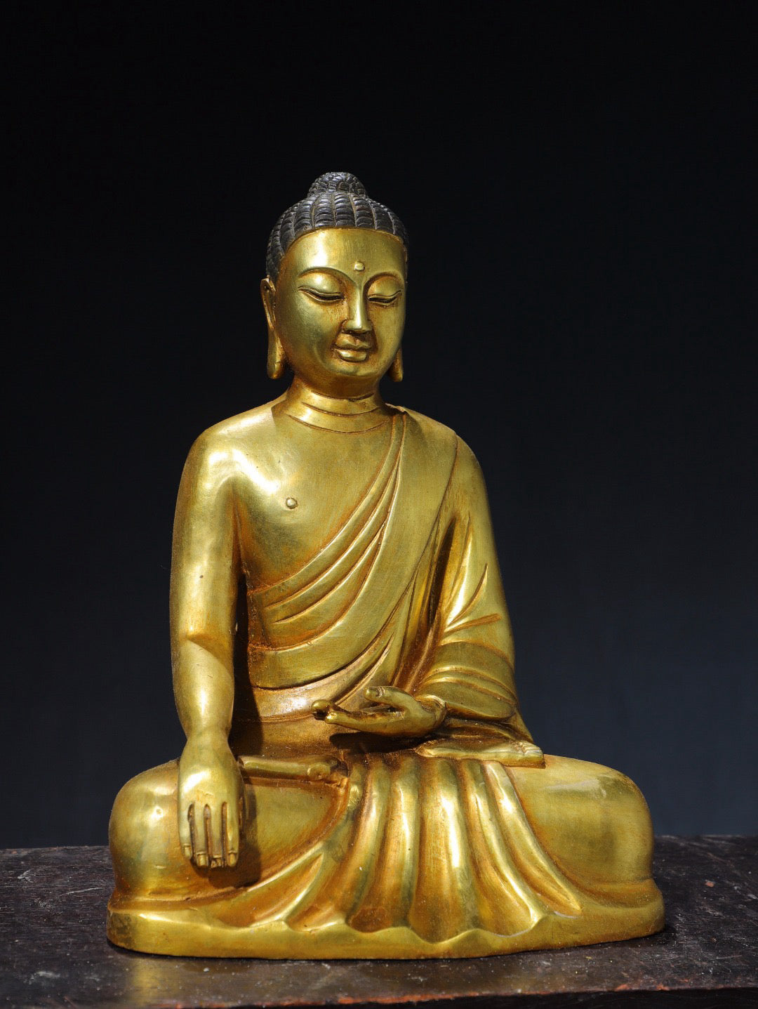 Chinese antique pure copper statue of the Great Sun Buddha