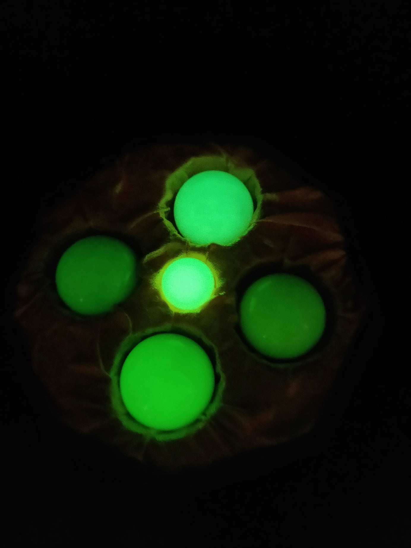 A set of Chinese antique luminous stone balls