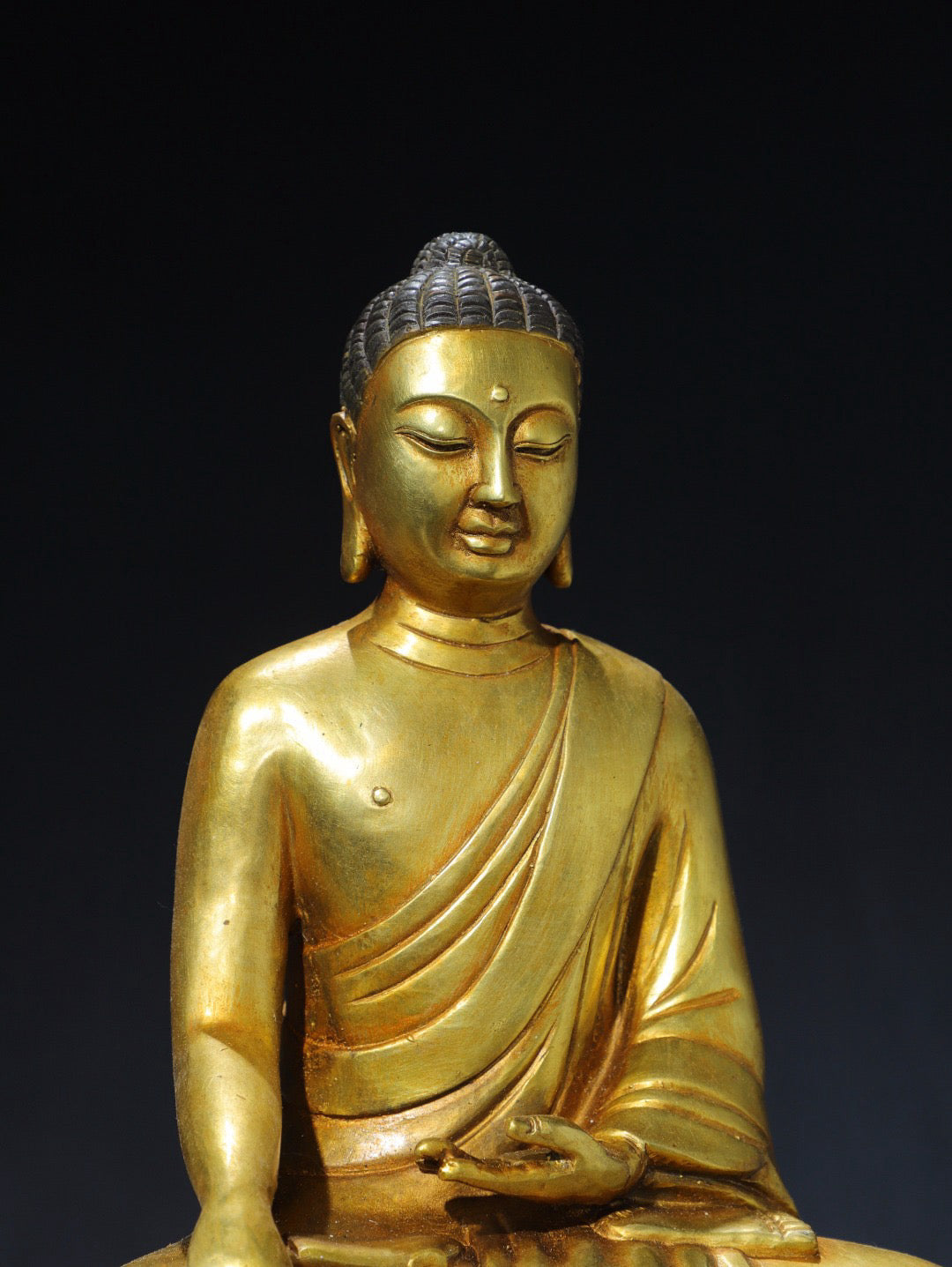 Chinese antique pure copper statue of the Great Sun Buddha
