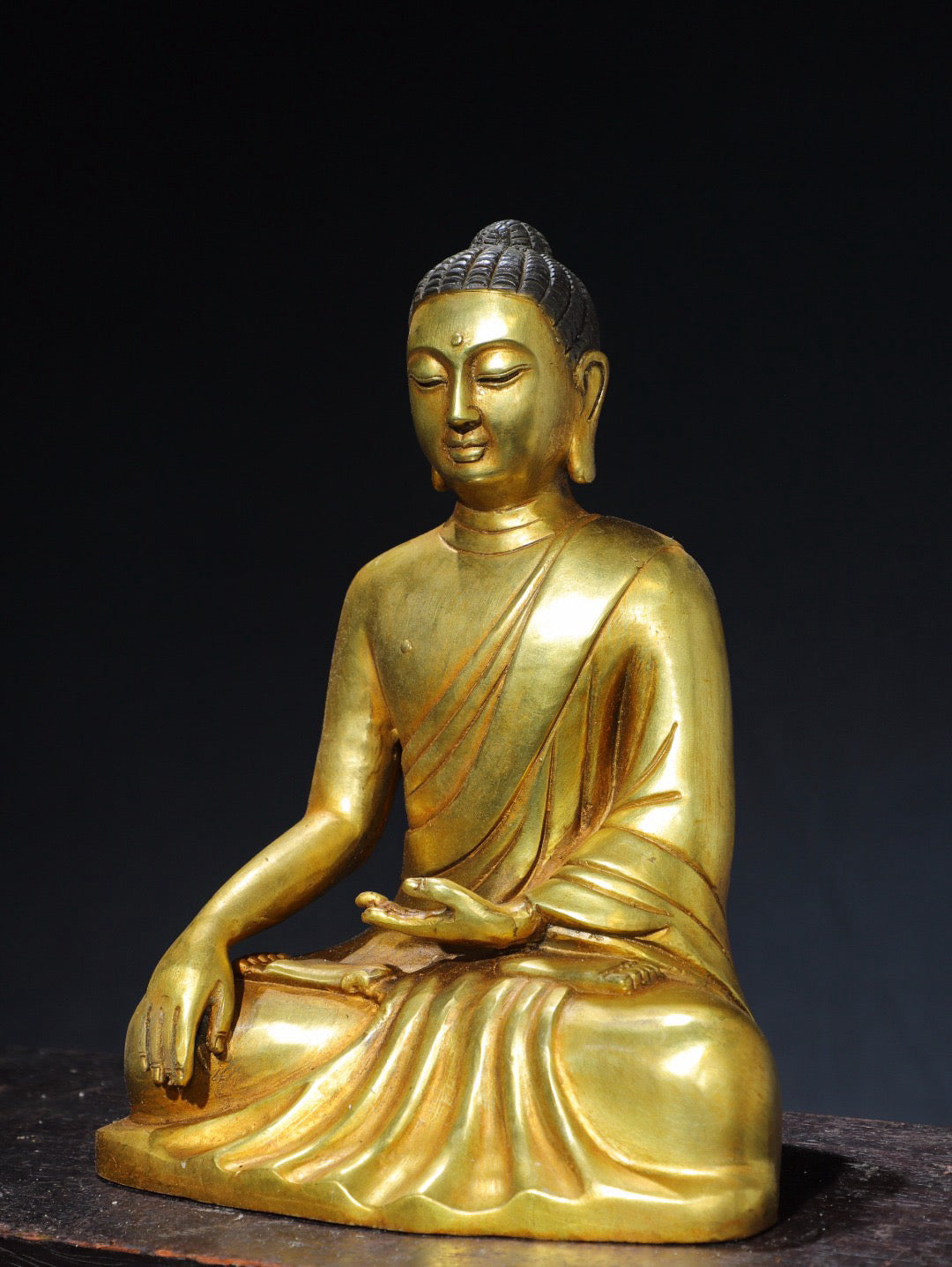 Chinese antique pure copper statue of the Great Sun Buddha