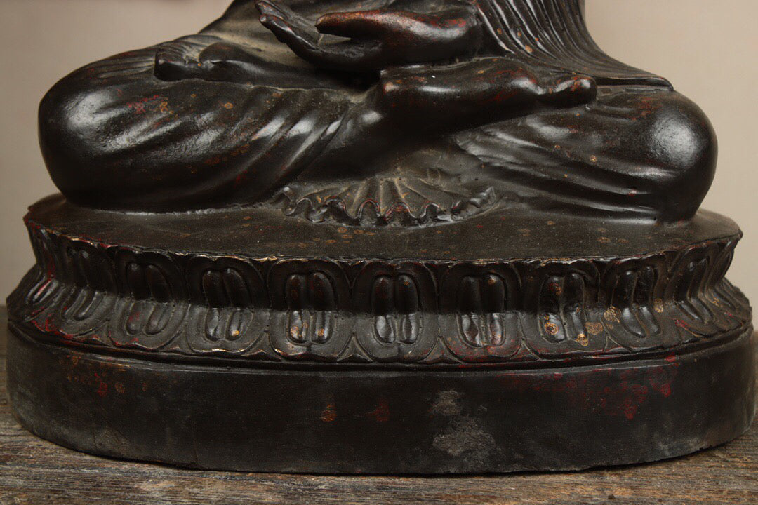 Chinese antique pure copper statue of Amitabha Buddha