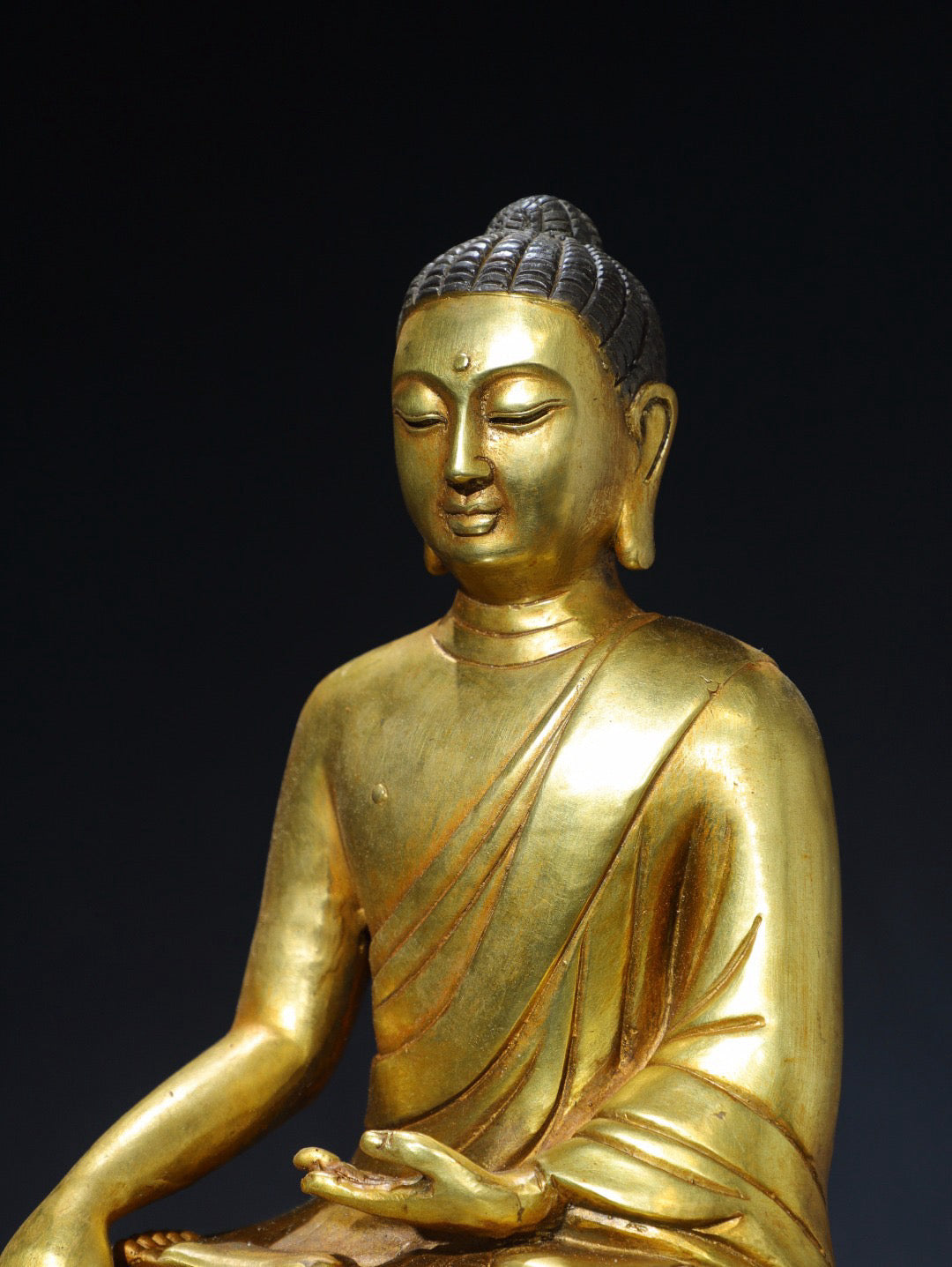 Chinese antique pure copper statue of the Great Sun Buddha