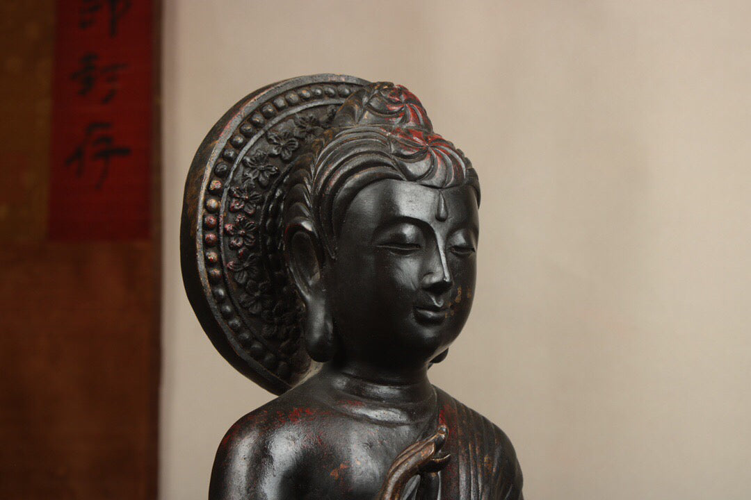 Chinese antique pure copper statue of Amitabha Buddha