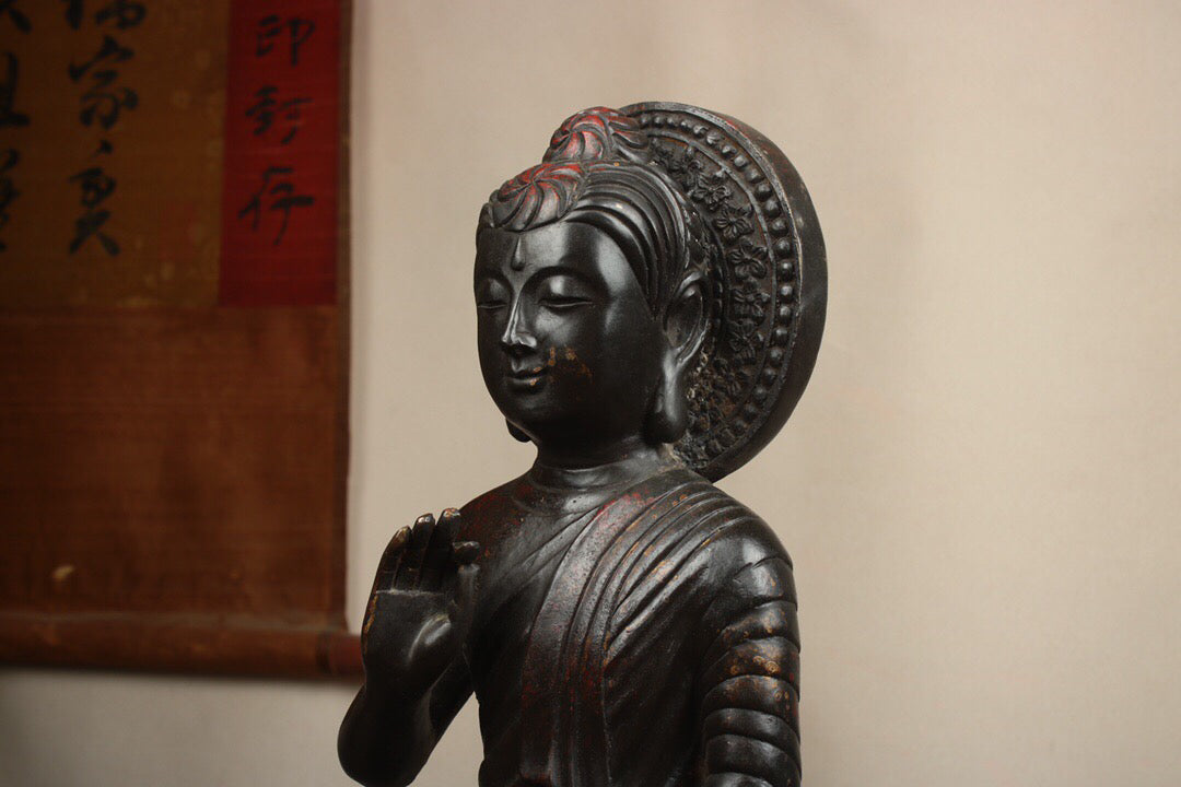 Chinese antique pure copper statue of Amitabha Buddha