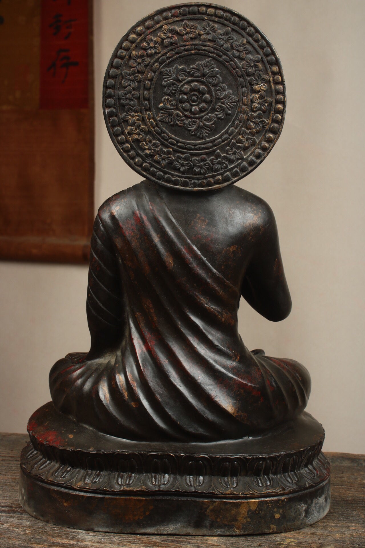 Chinese antique pure copper statue of Amitabha Buddha