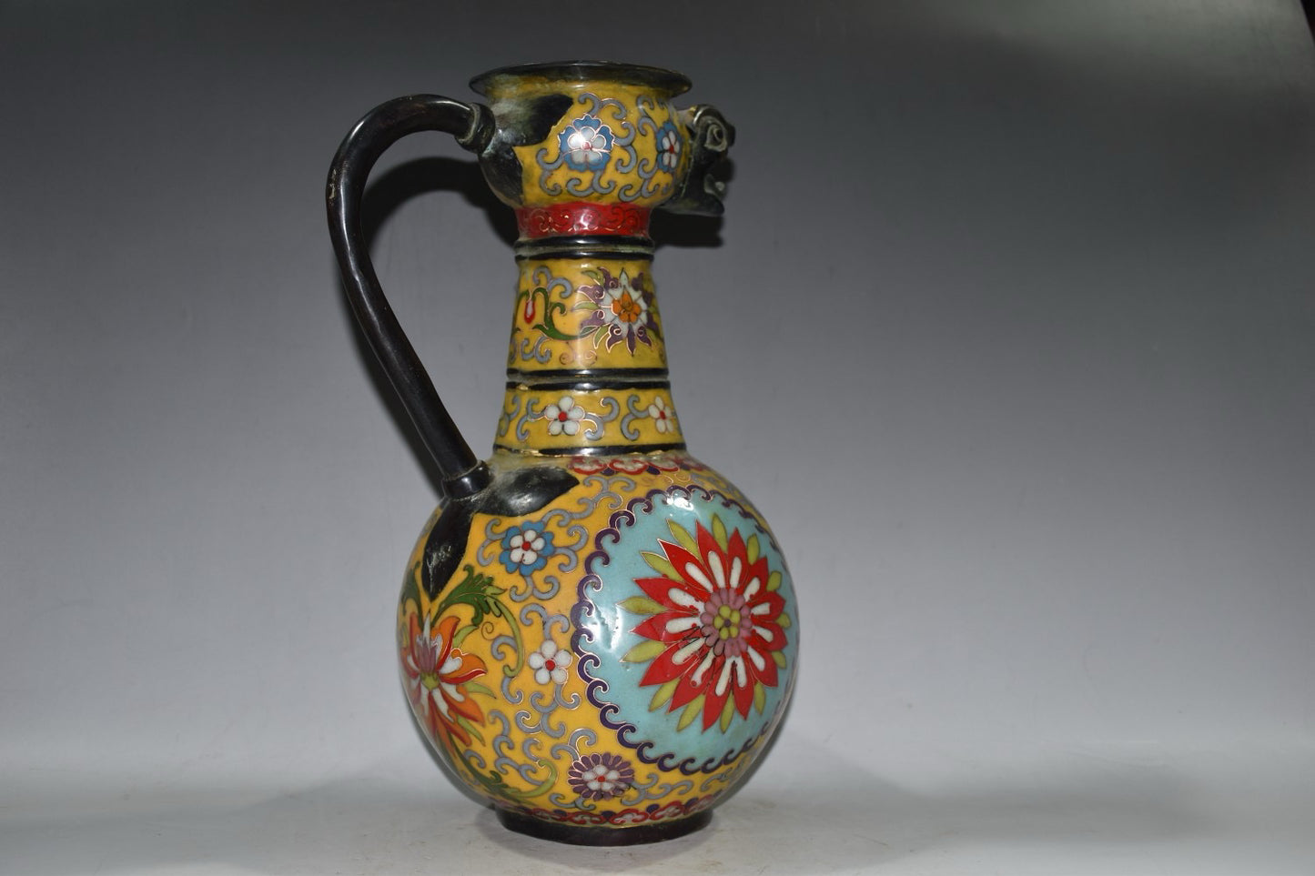 Pure copper cloisonne wine pot ornament