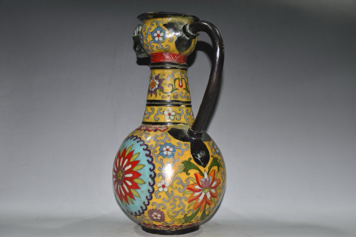 Pure copper cloisonne wine pot ornament