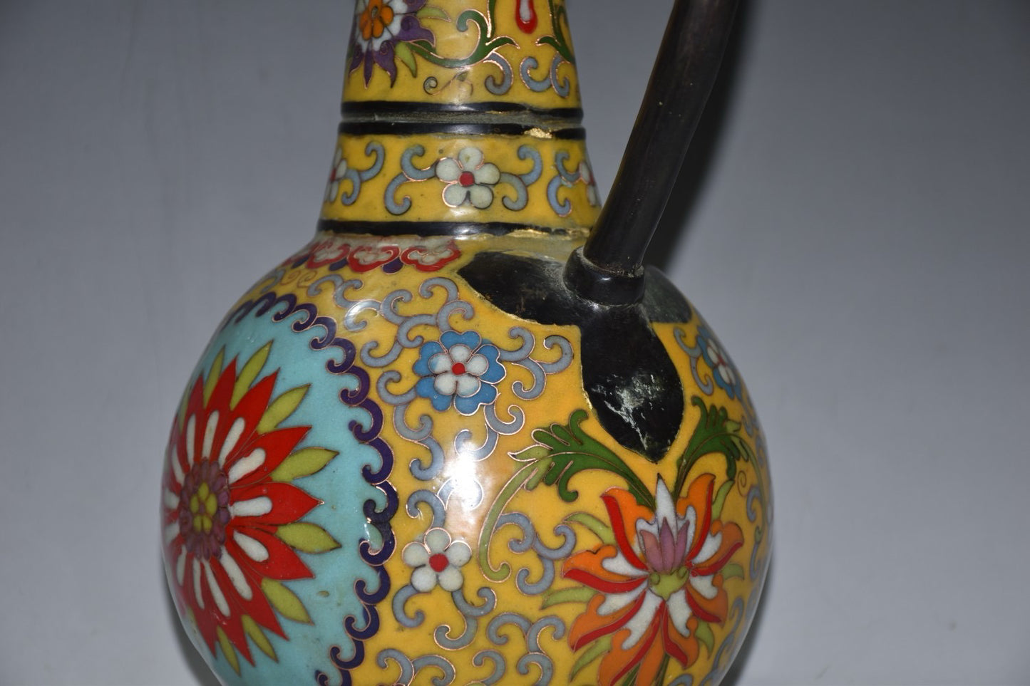 Pure copper cloisonne wine pot ornament