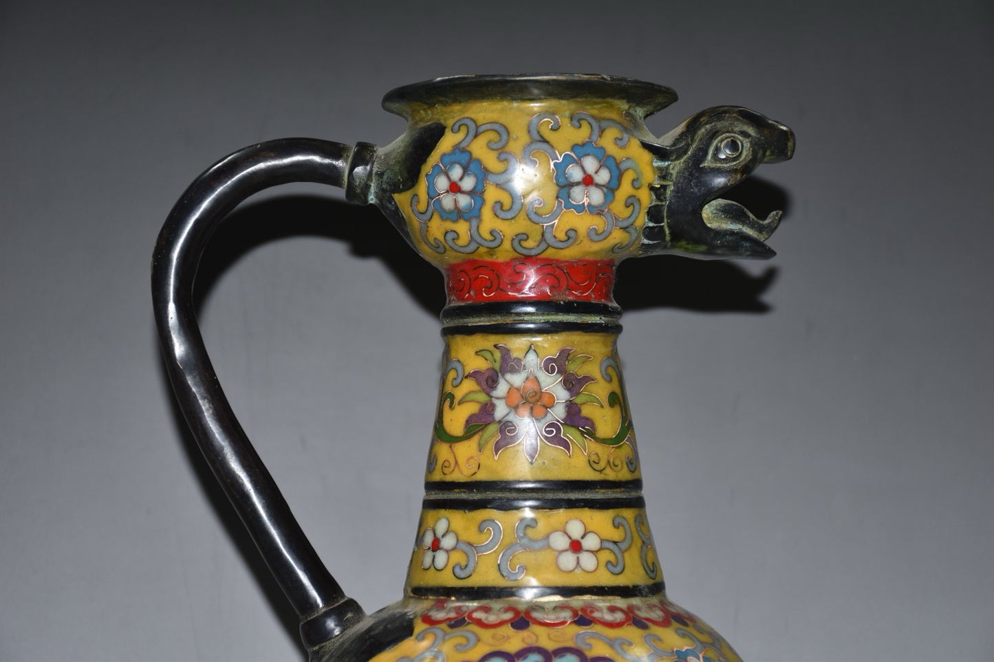 Pure copper cloisonne wine pot ornament