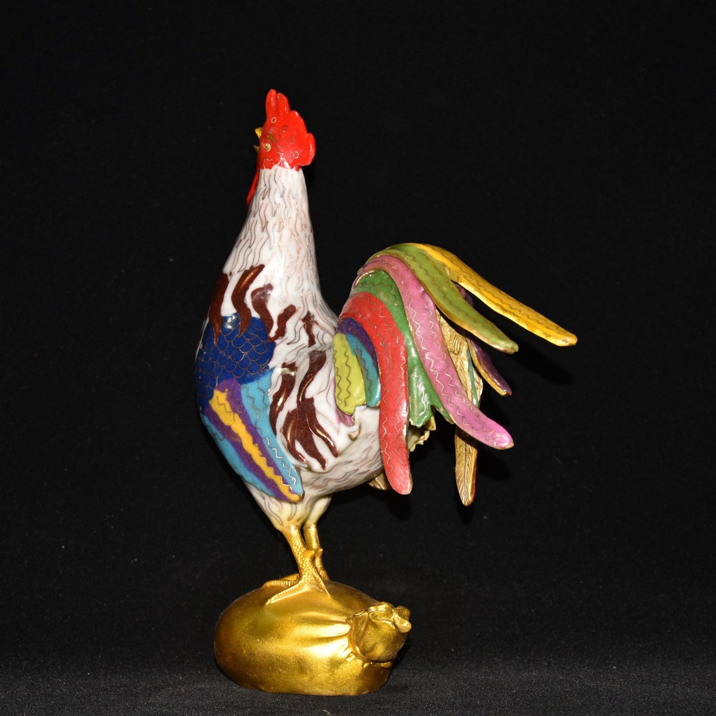 Pure copper cloisonne chicken ornament