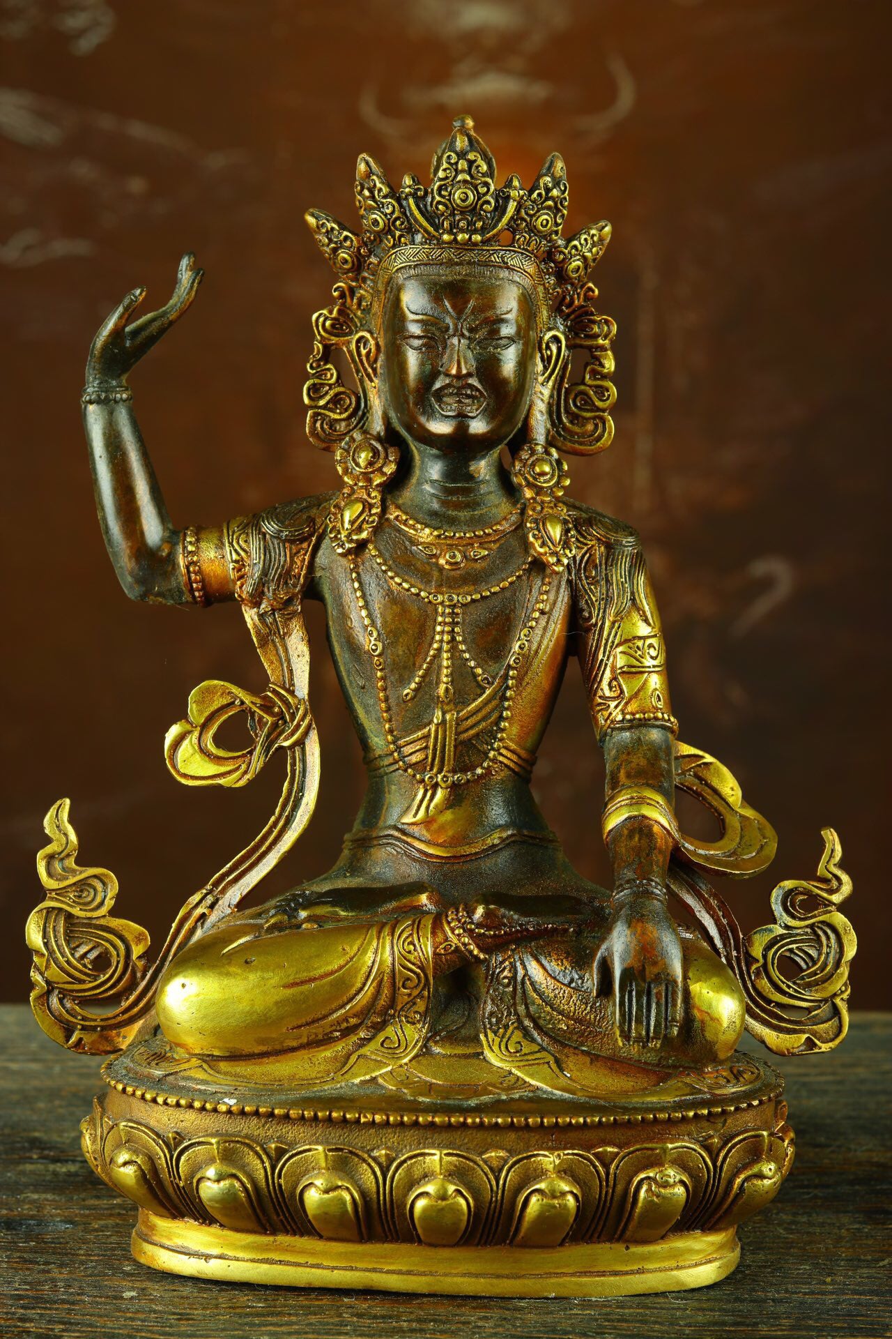 Chinese antique pure copper Buddha statue
