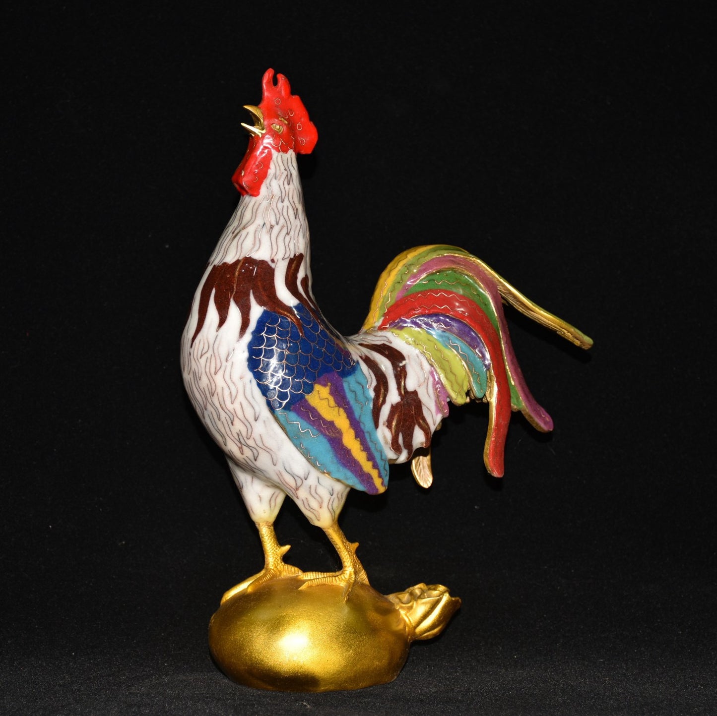 Pure copper cloisonne chicken ornament