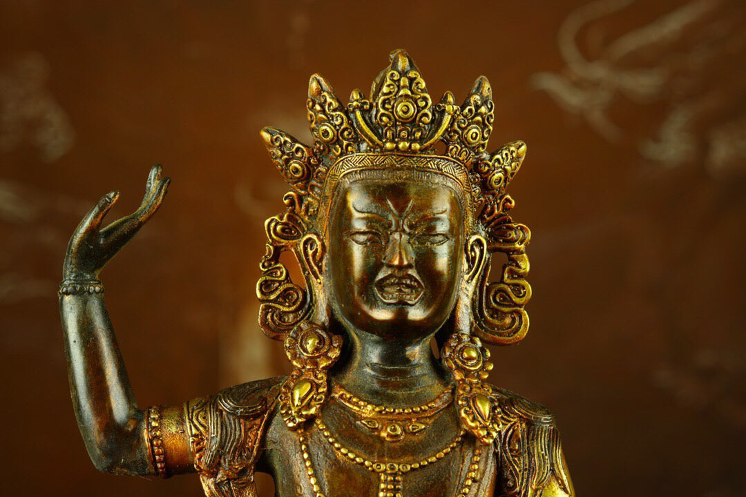 Chinese antique pure copper Buddha statue