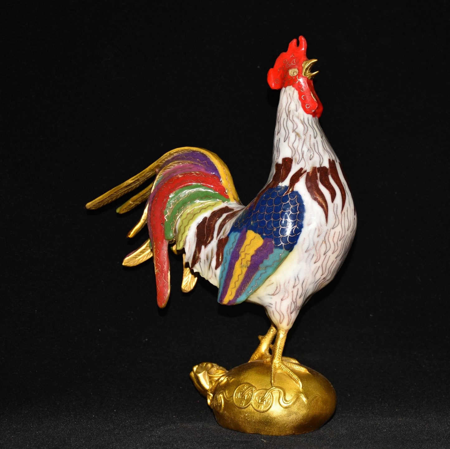Pure copper cloisonne chicken ornament