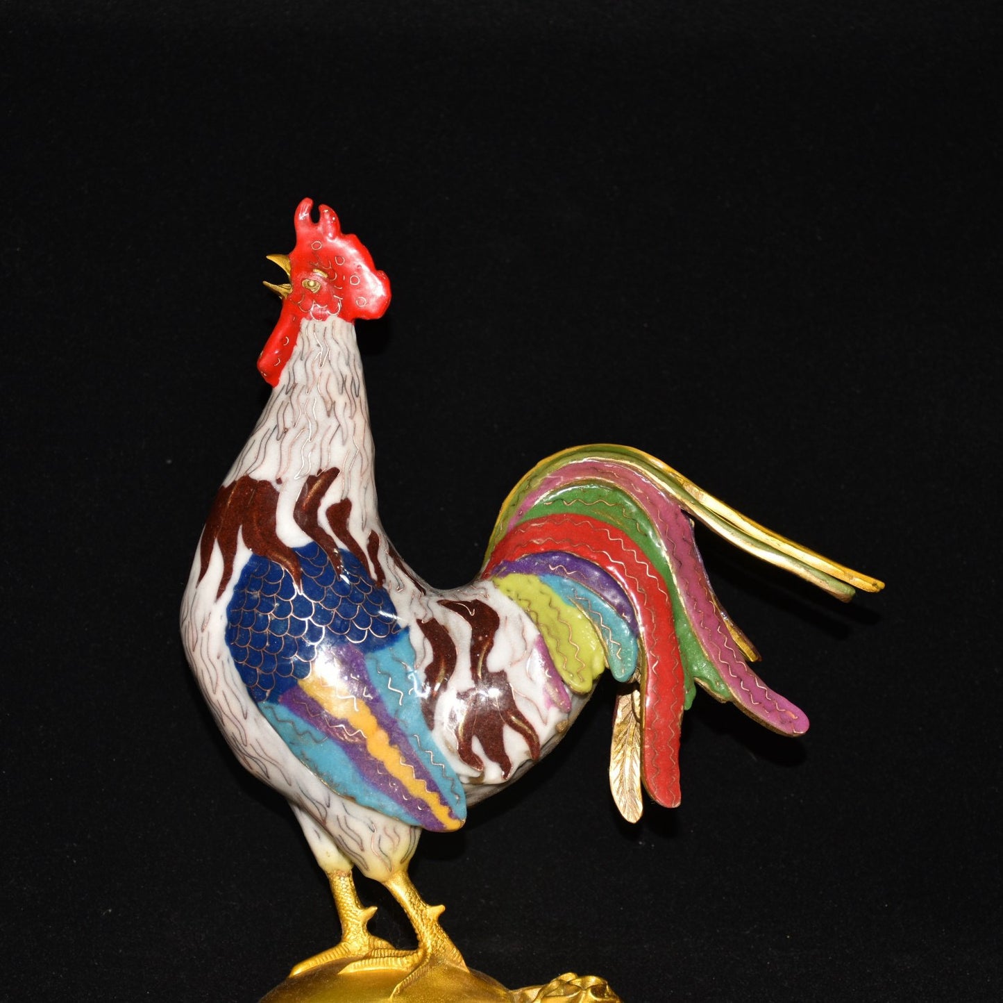 Pure copper cloisonne chicken ornament