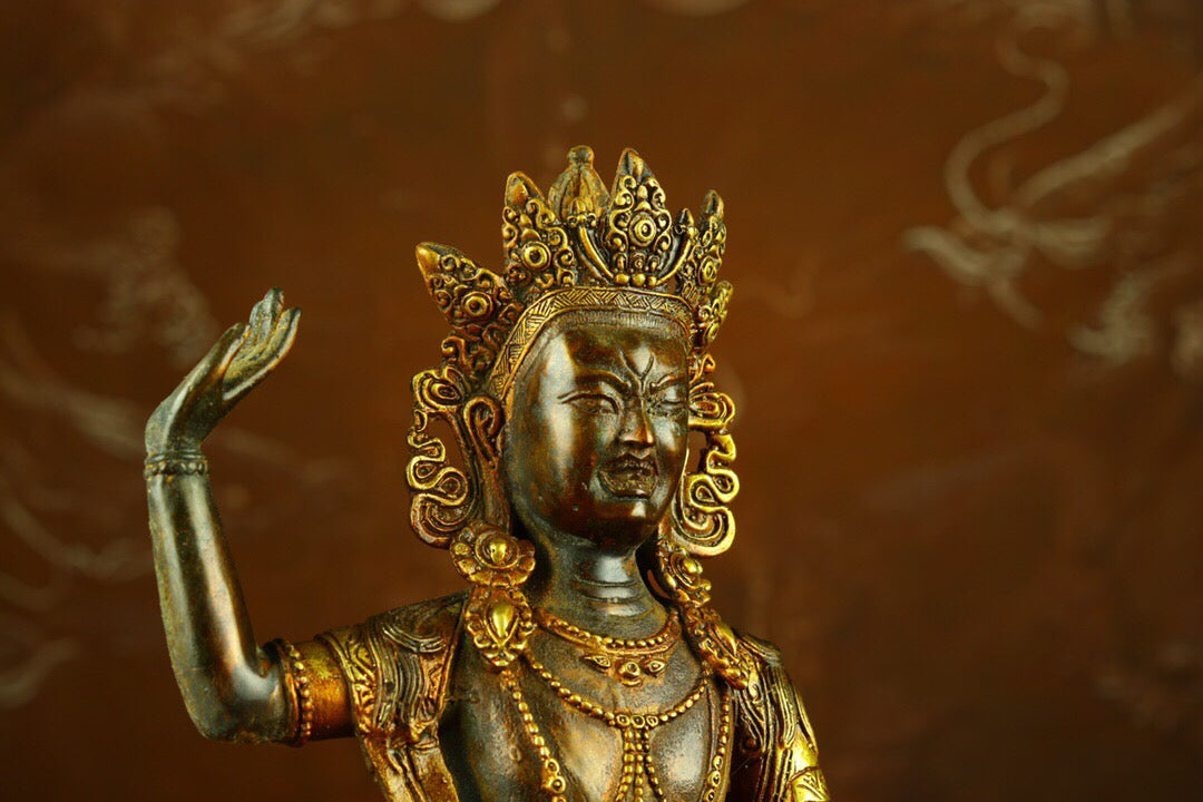 Chinese antique pure copper Buddha statue