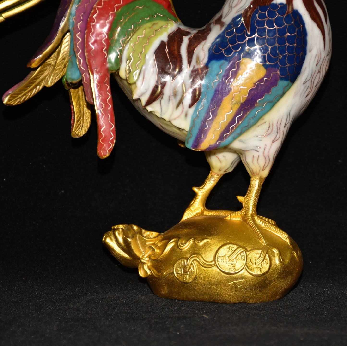 Pure copper cloisonne chicken ornament