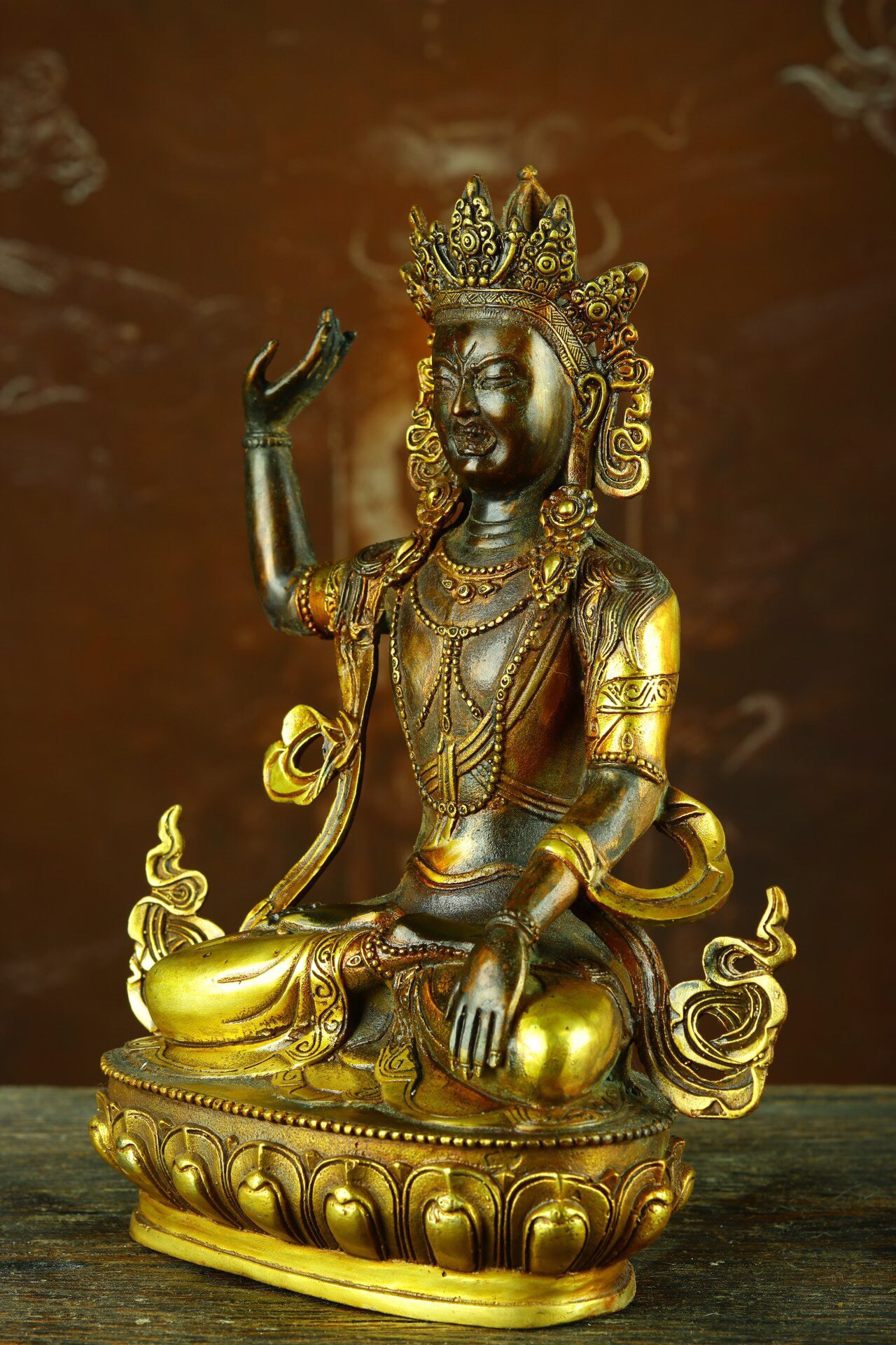 Chinese antique pure copper Buddha statue