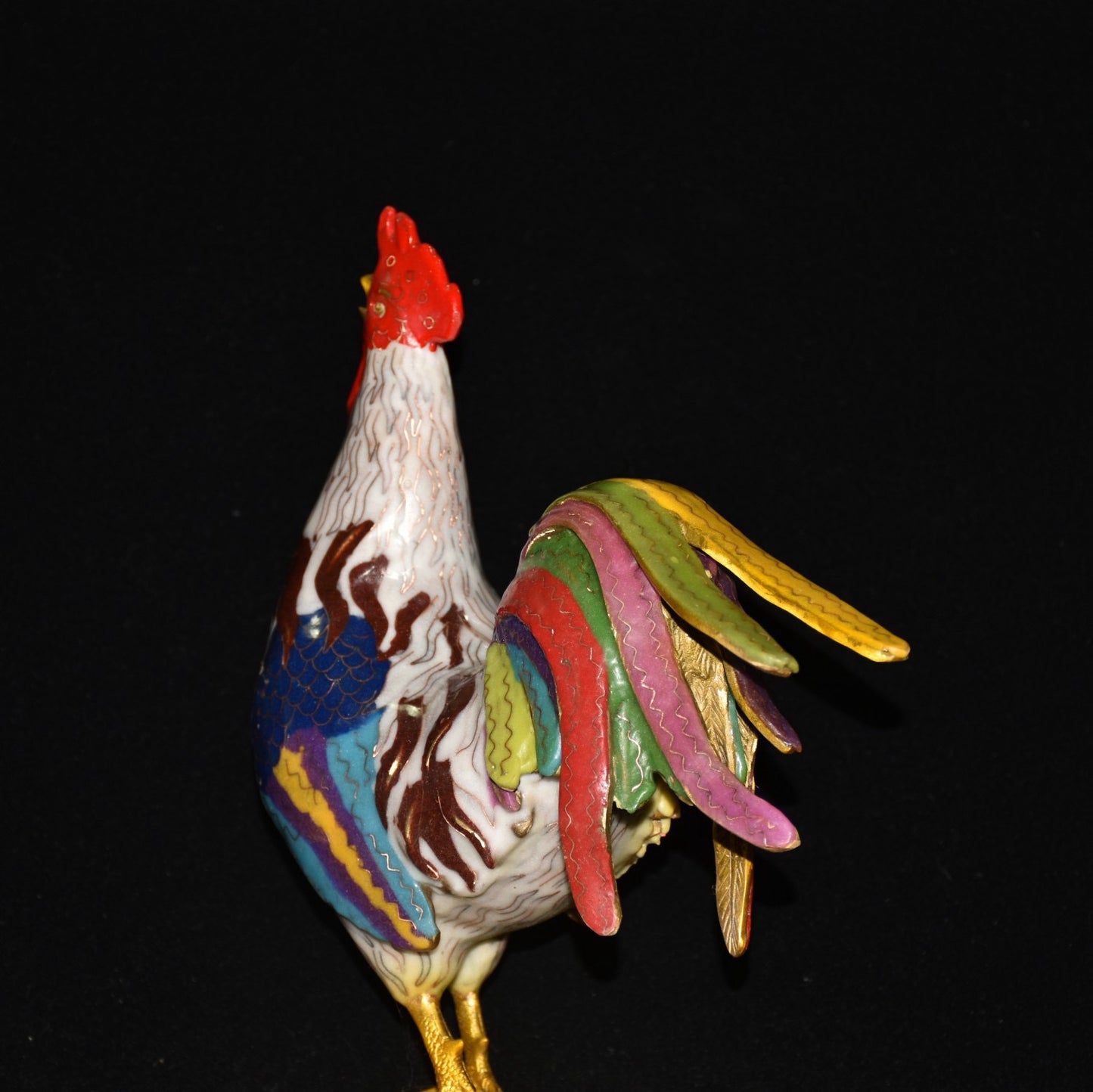 Pure copper cloisonne chicken ornament
