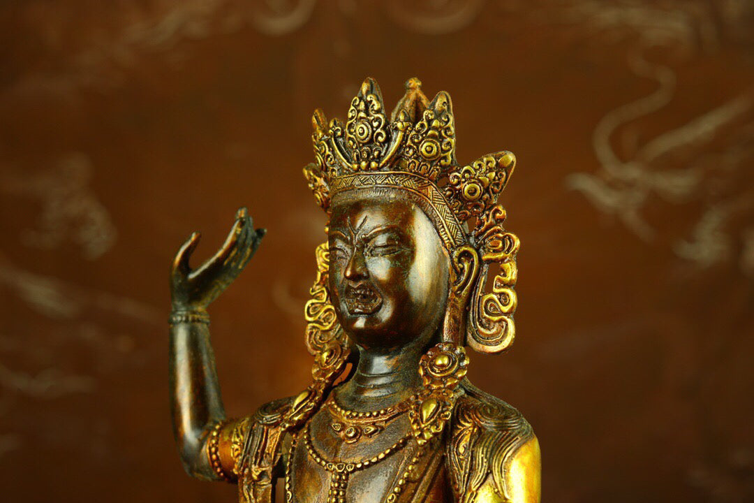 Chinese antique pure copper Buddha statue