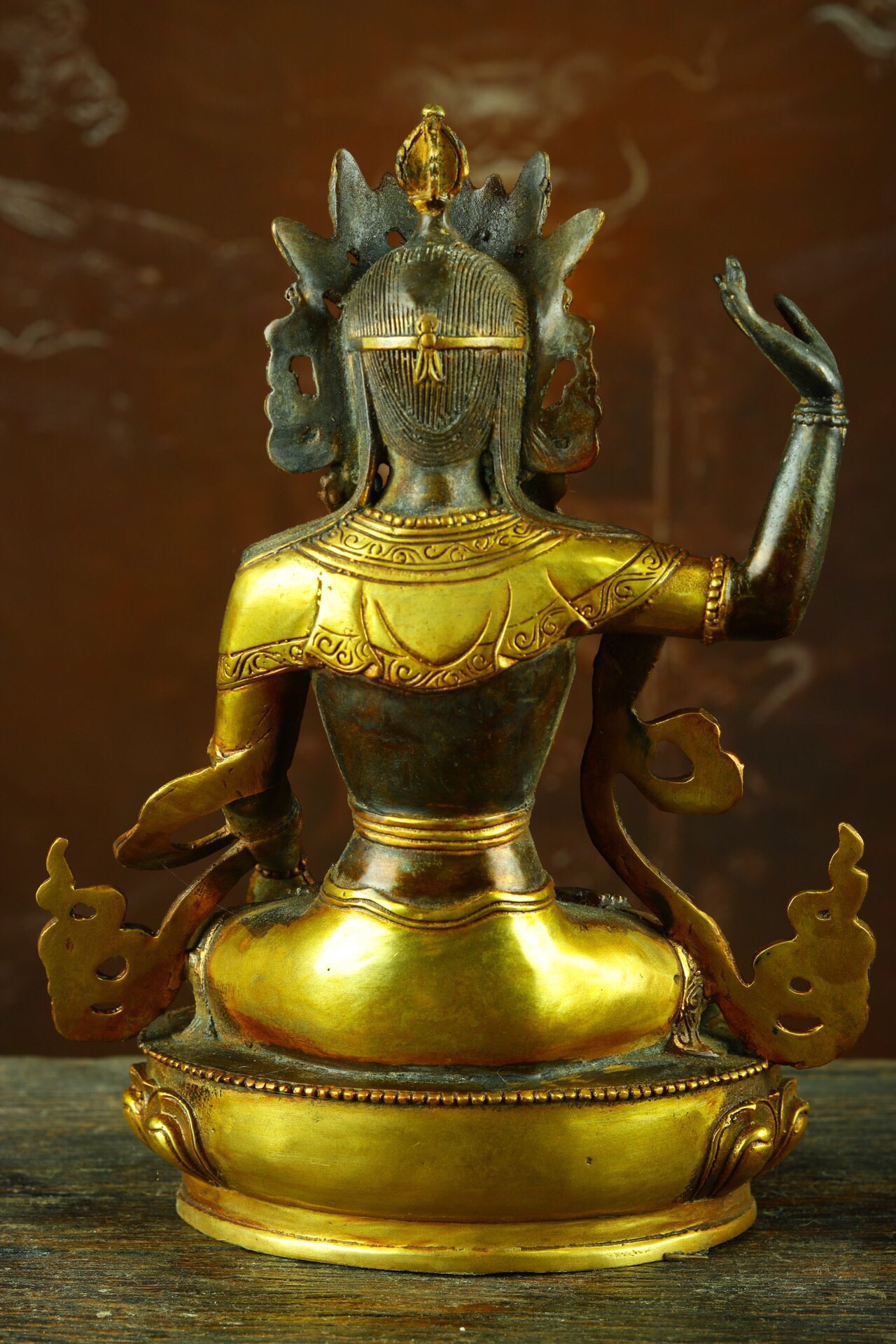 Chinese antique pure copper Buddha statue