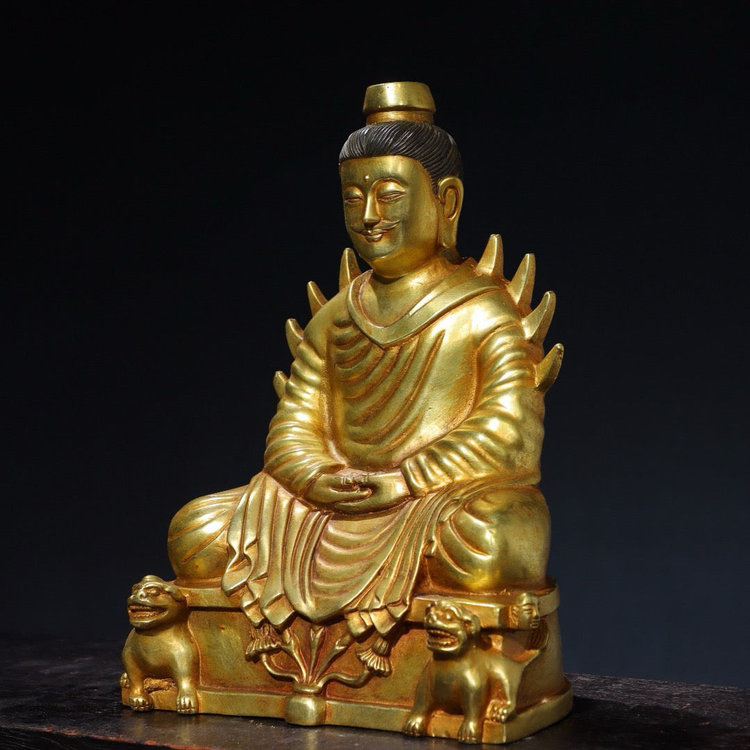 Chinese antique pure copper Buddha statue