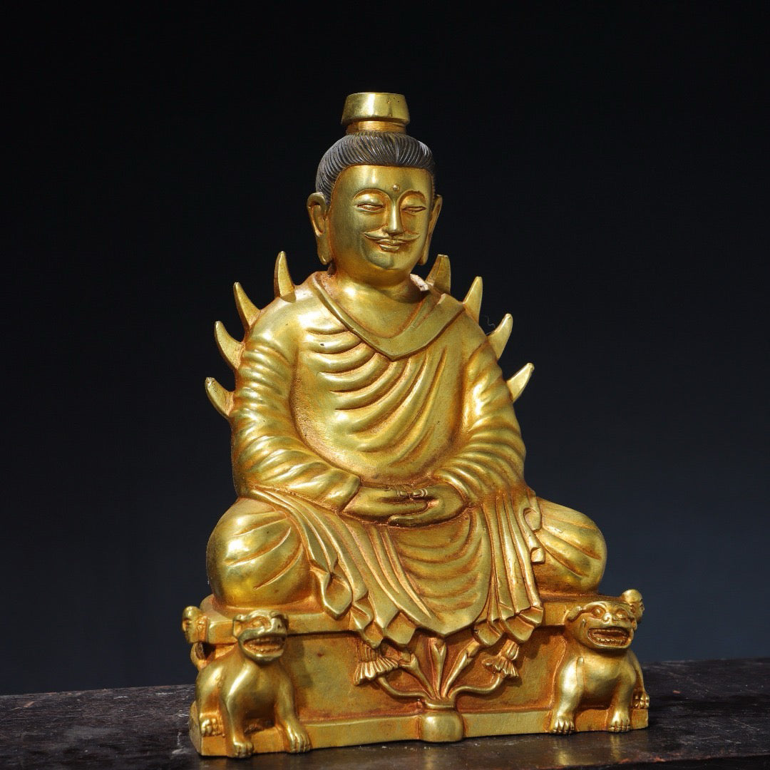 Chinese antique pure copper Buddha statue