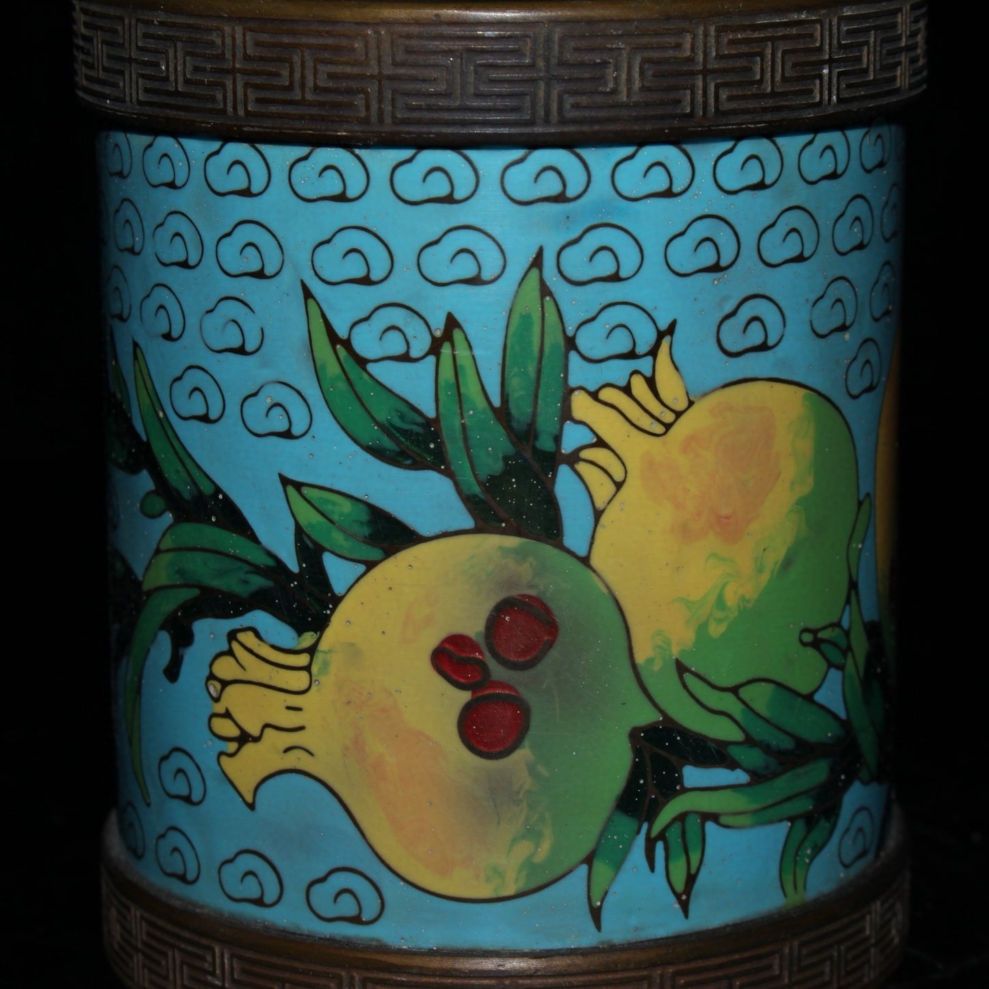 Pure copper cloisonne pen holder