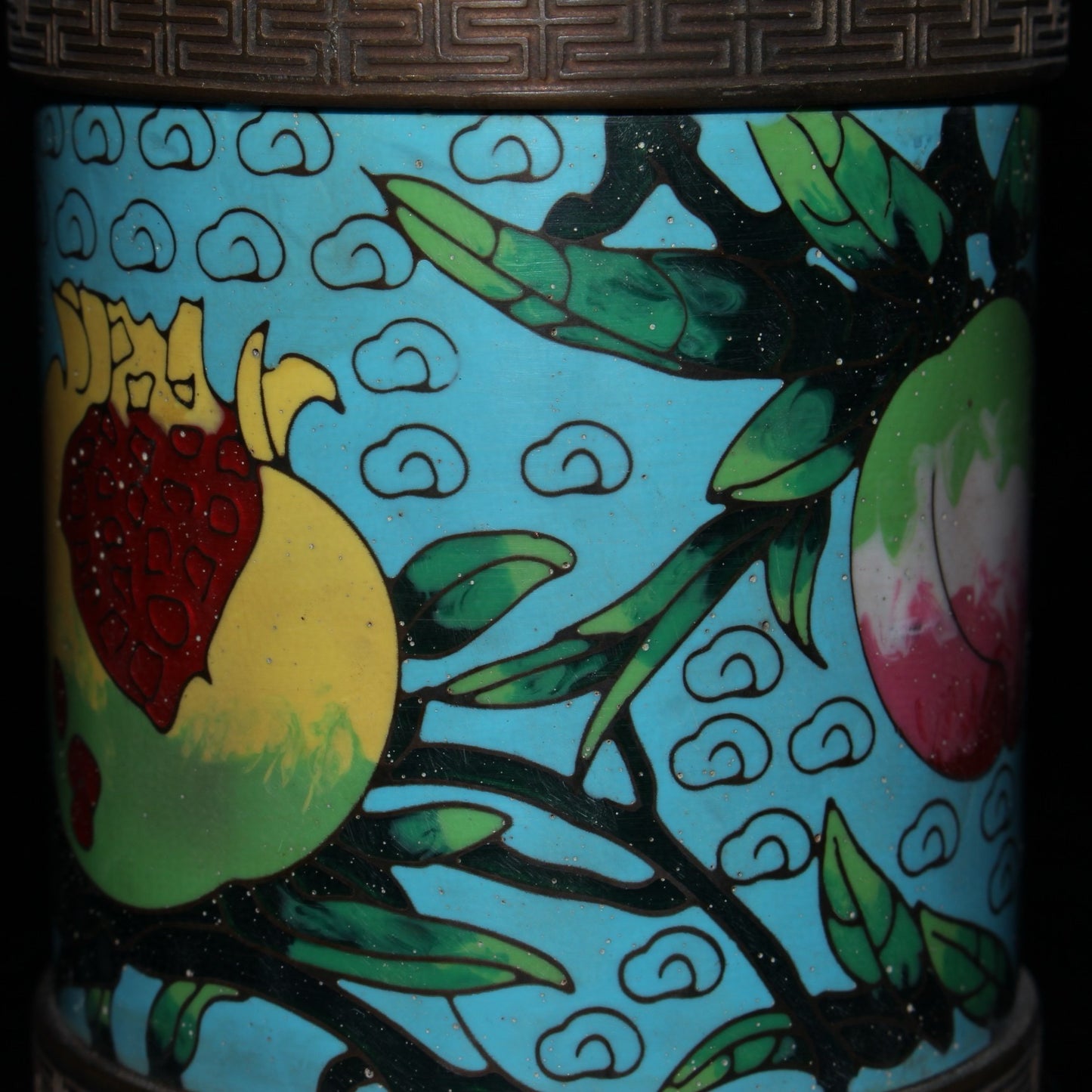 Pure copper cloisonne pen holder