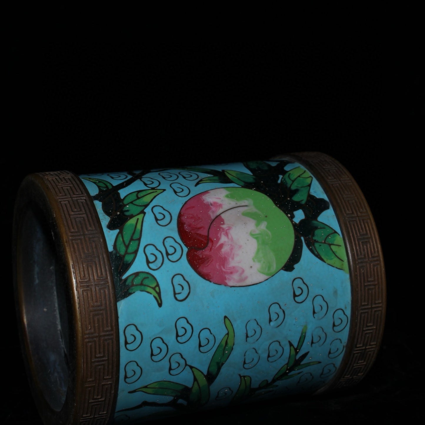 Pure copper cloisonne pen holder