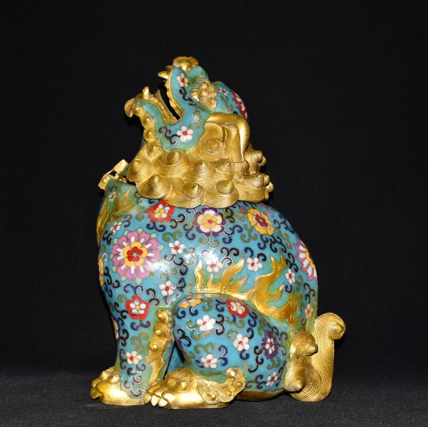 Pure copper cloisonne incense burner ornament