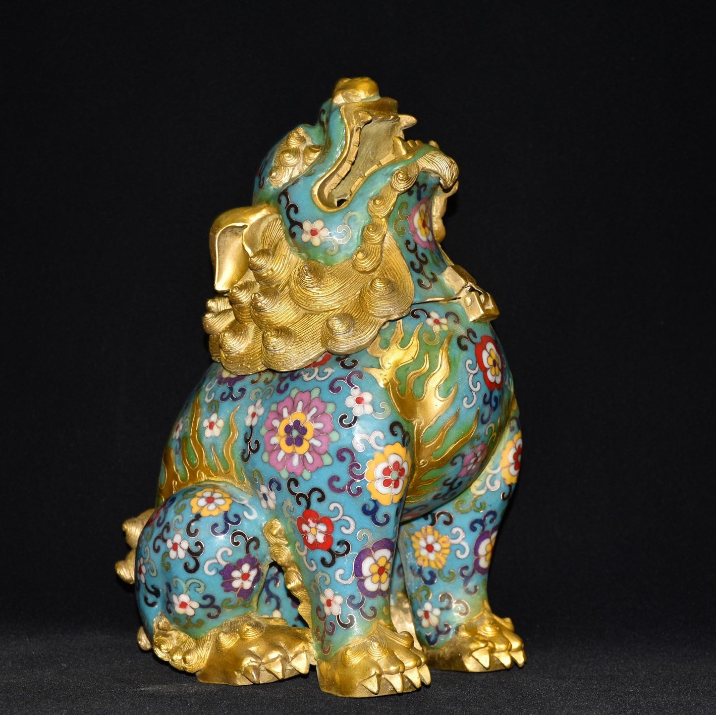 Pure copper cloisonne incense burner ornament