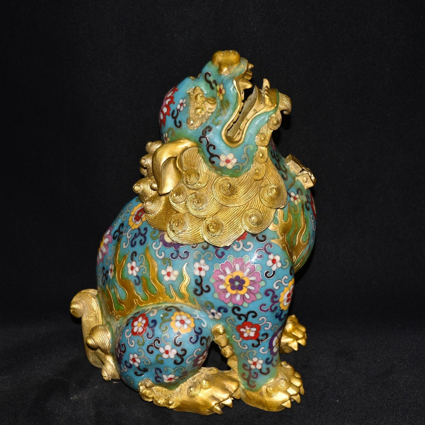 Pure copper cloisonne incense burner ornament