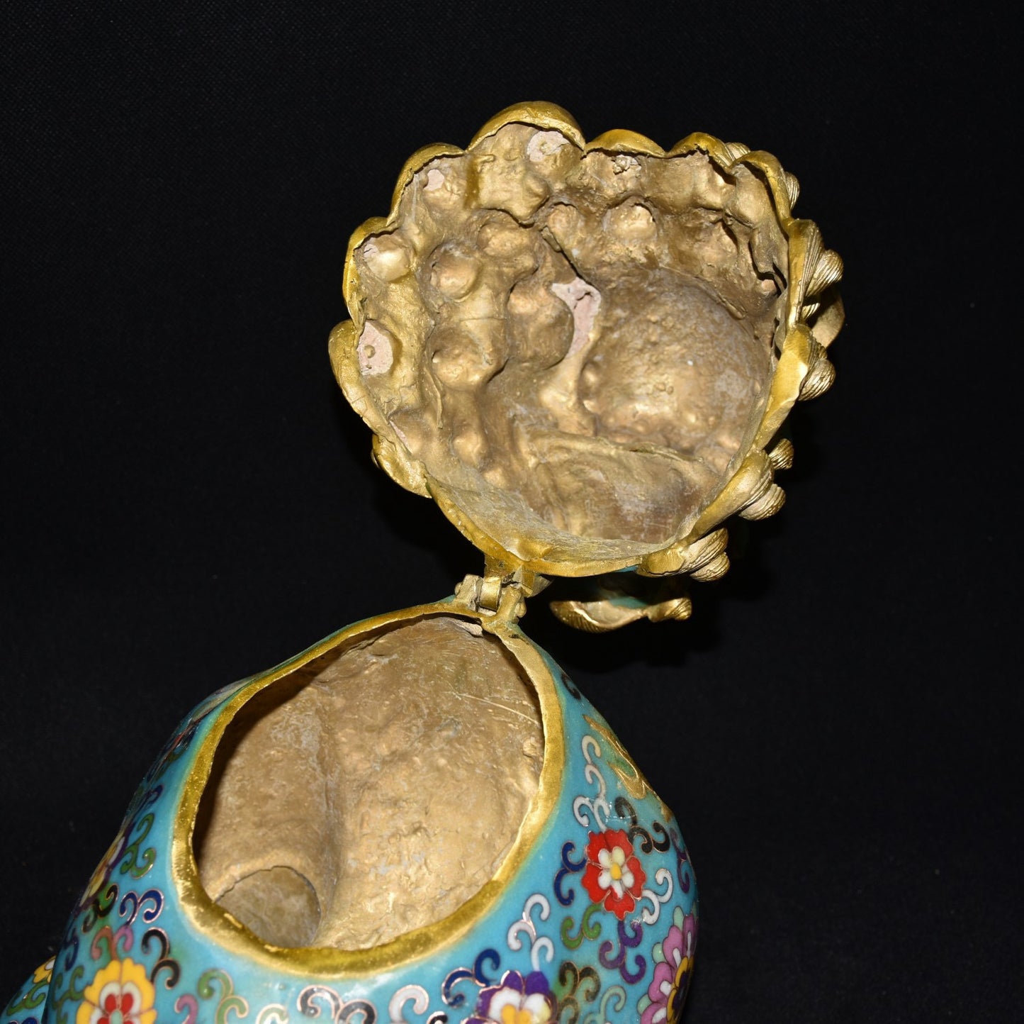 Pure copper cloisonne incense burner ornament