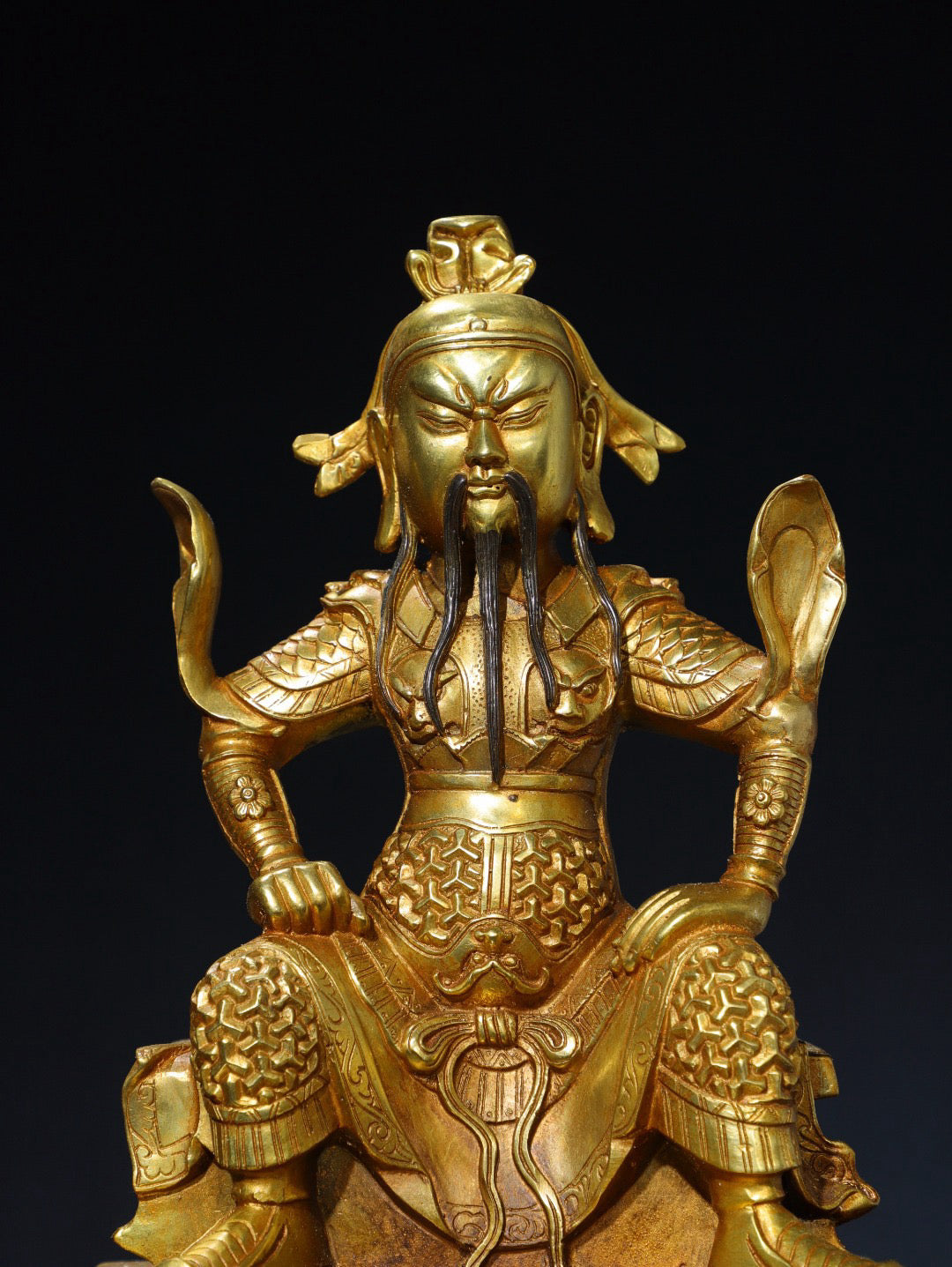Chinese antique pure copper statue of Guan Gong Buddha