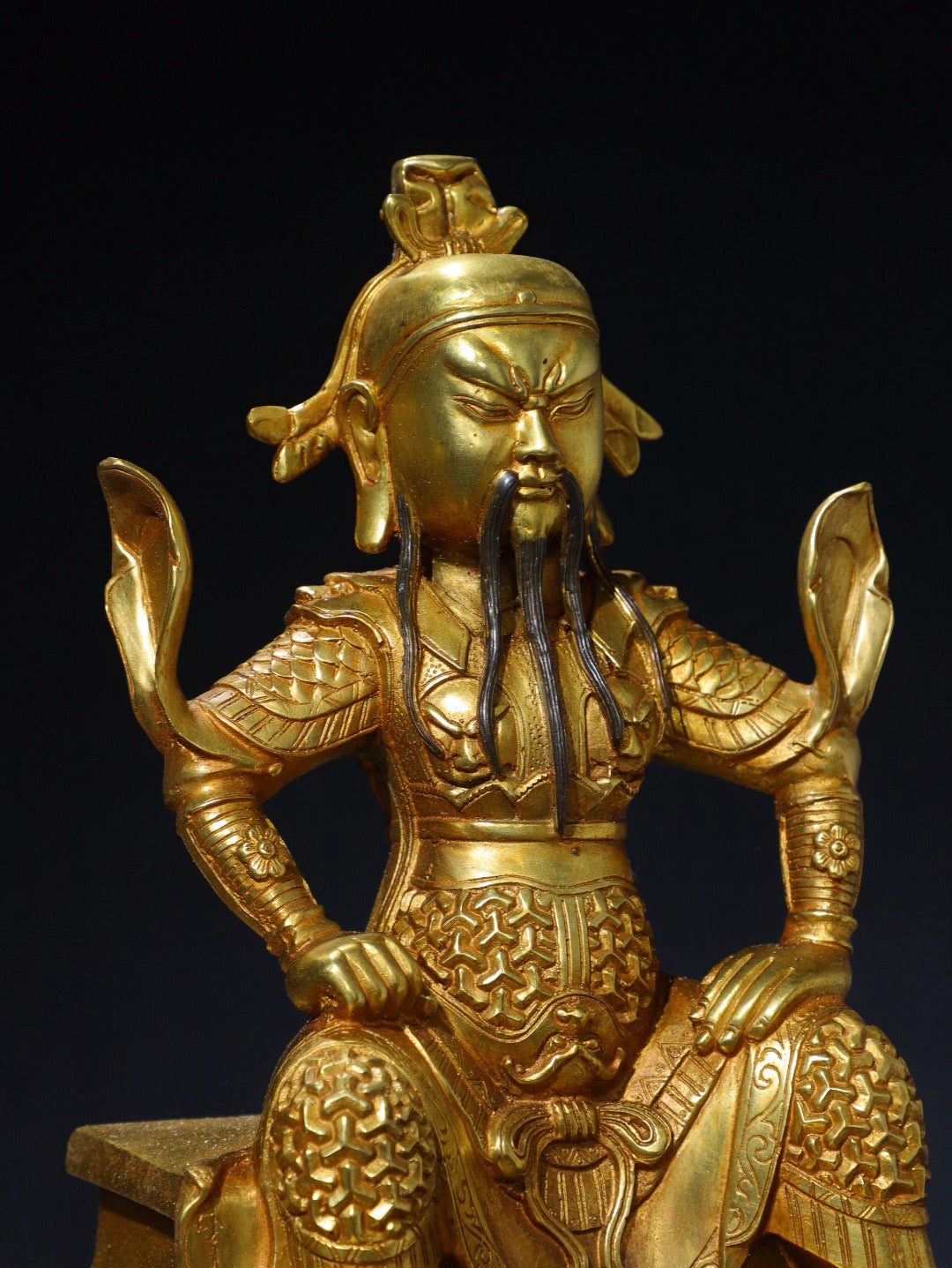 Chinese antique pure copper statue of Guan Gong Buddha