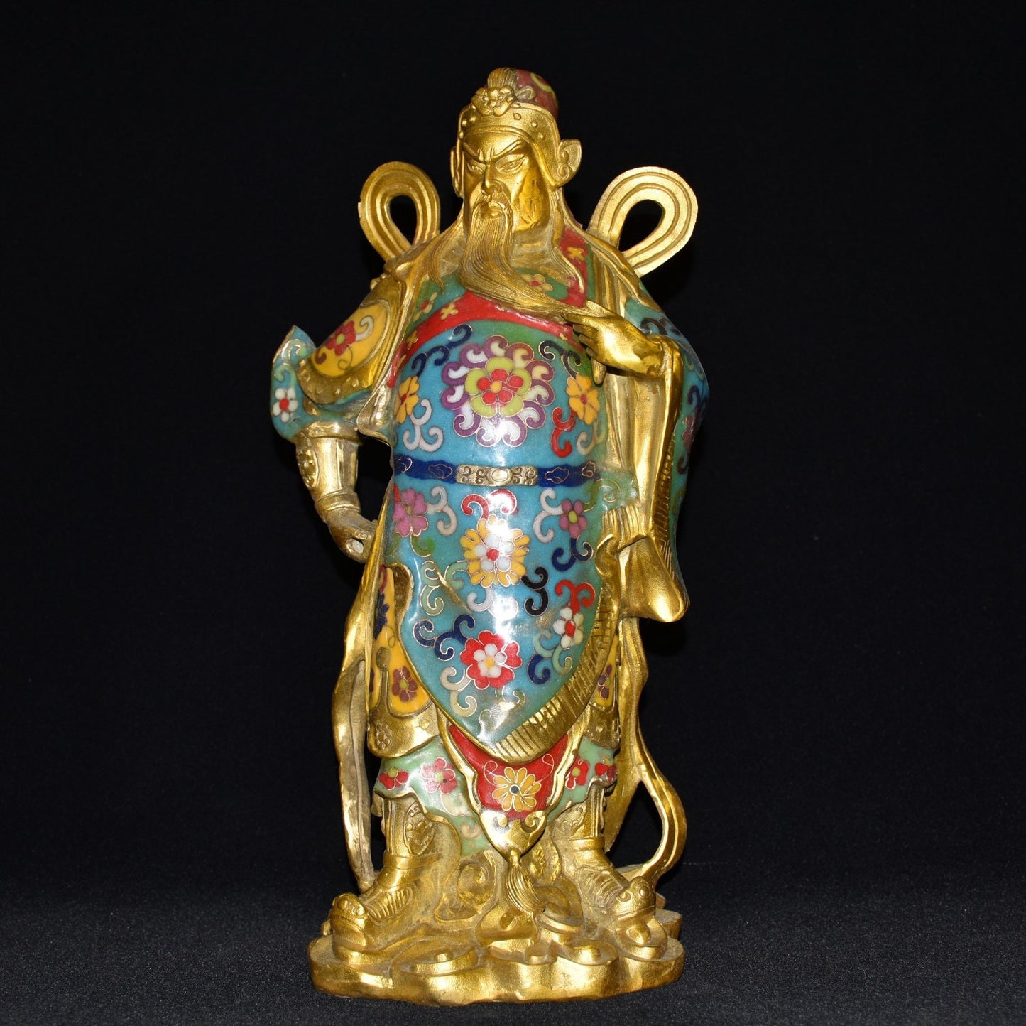 Pure copper cloisonn é Guan Gong ornaments