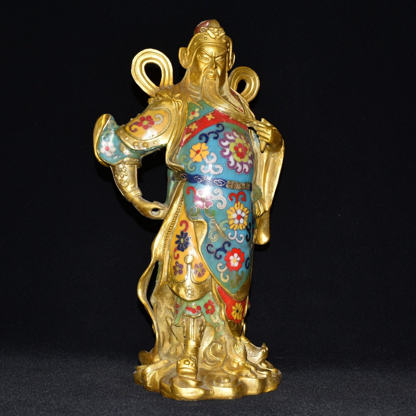 Pure copper cloisonn é Guan Gong ornaments