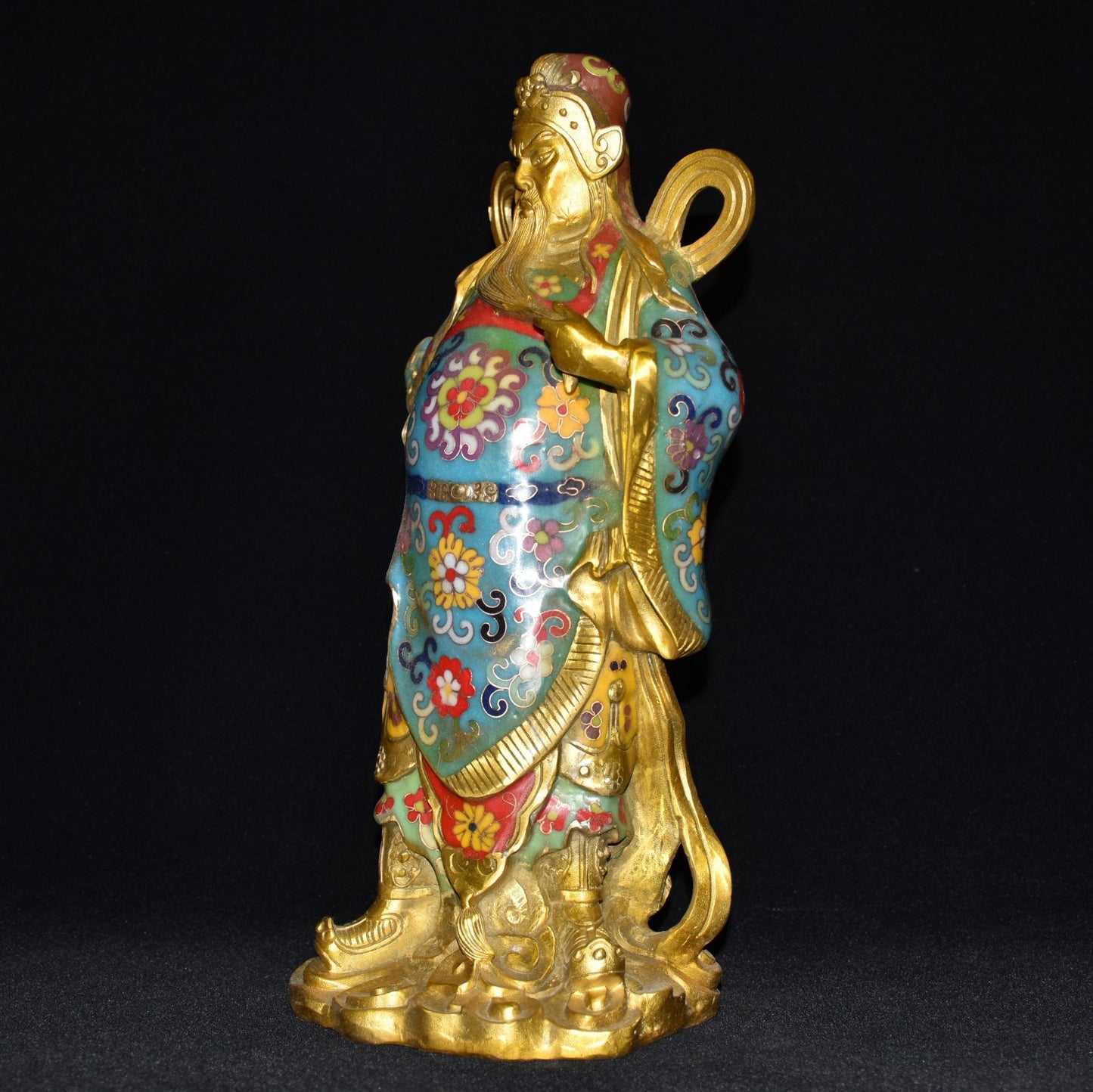 Pure copper cloisonn é Guan Gong ornaments