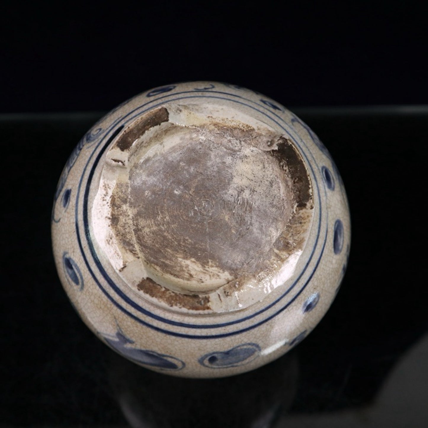 Open piece blue and white dragon pattern incense burner
