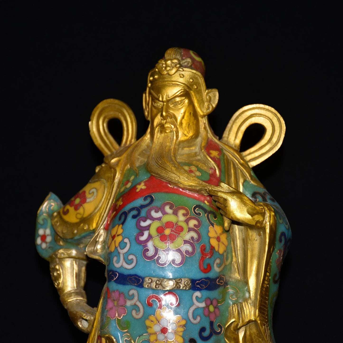 Pure copper cloisonn é Guan Gong ornaments