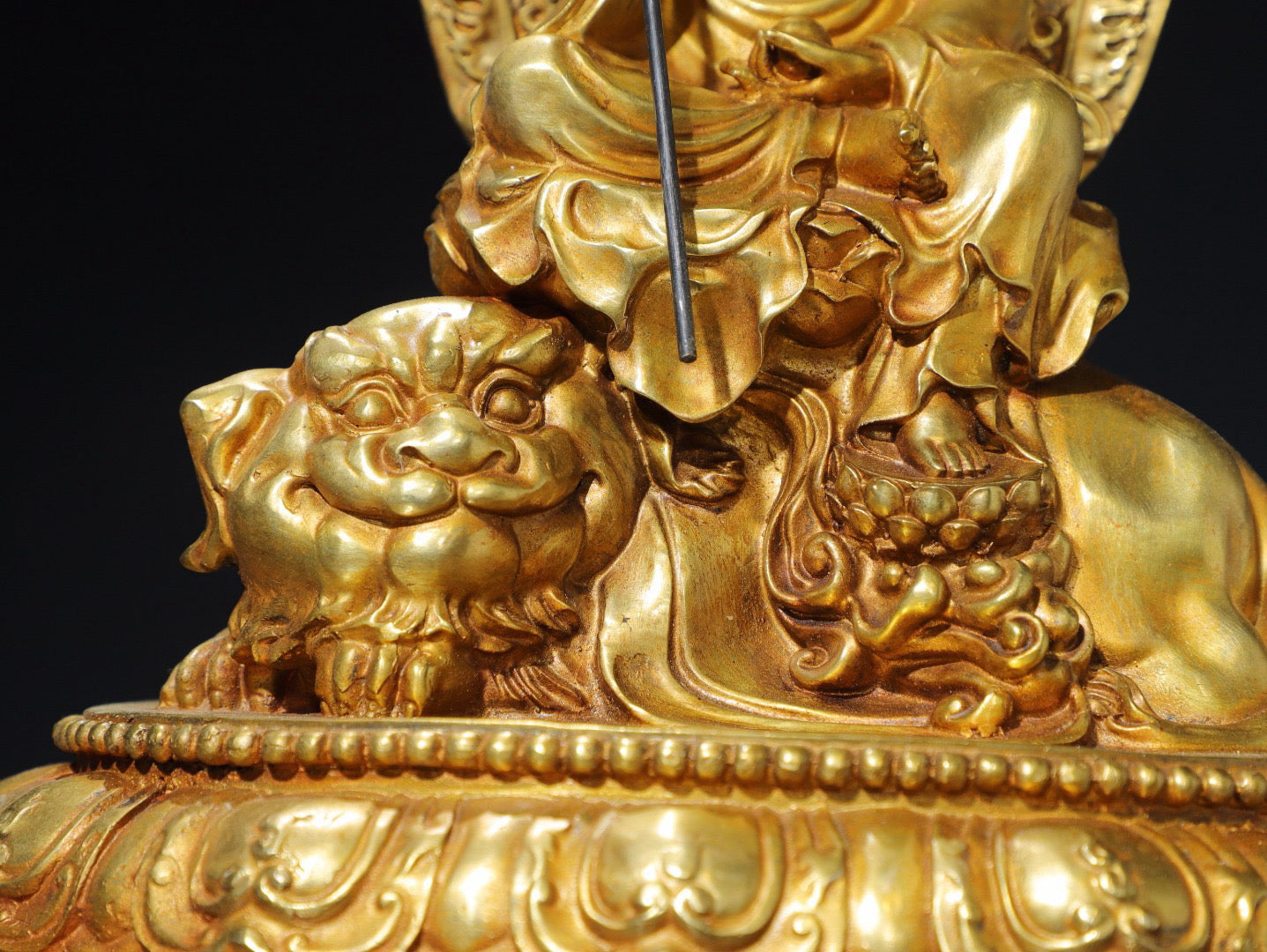 Chinese Antique Pure Copper Ksitigarbha Buddha Statue